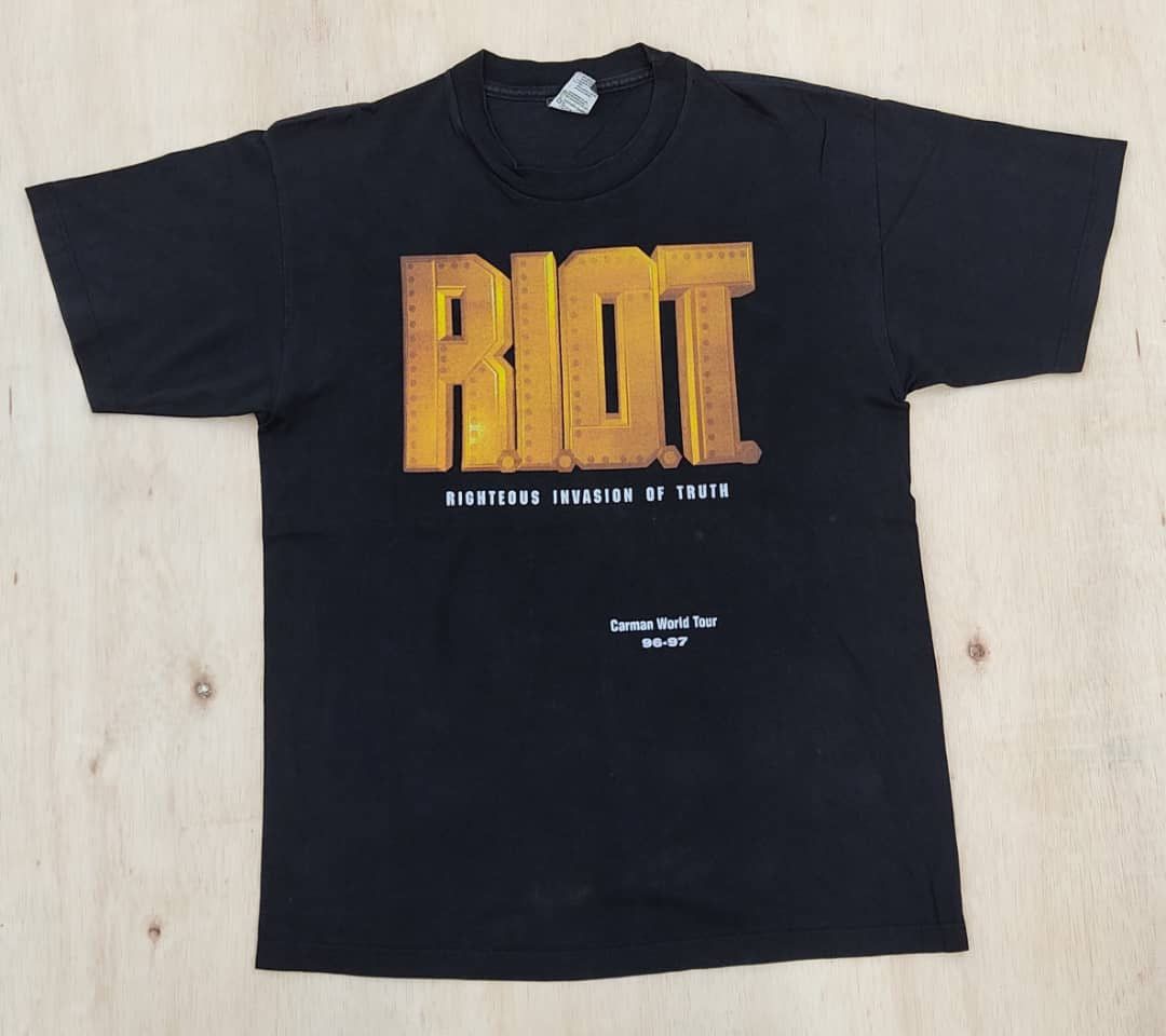 image of Band Tees x Vintage Tee Riot B3 in Black, Men's (Size Large)