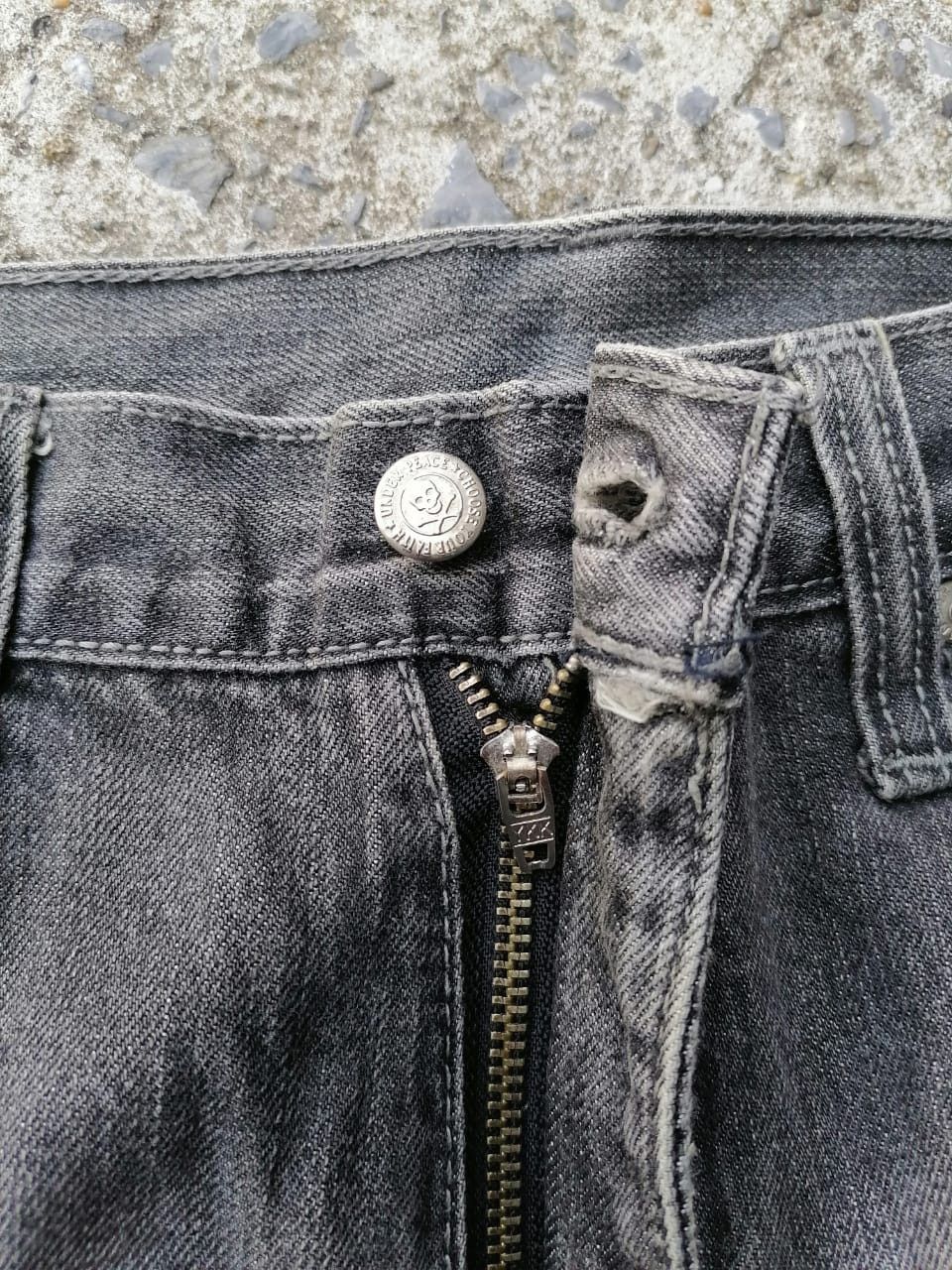 Japanese Brand Under Peace Patchwork Selvedge Jeans Size US 35 - 6 Thumbnail