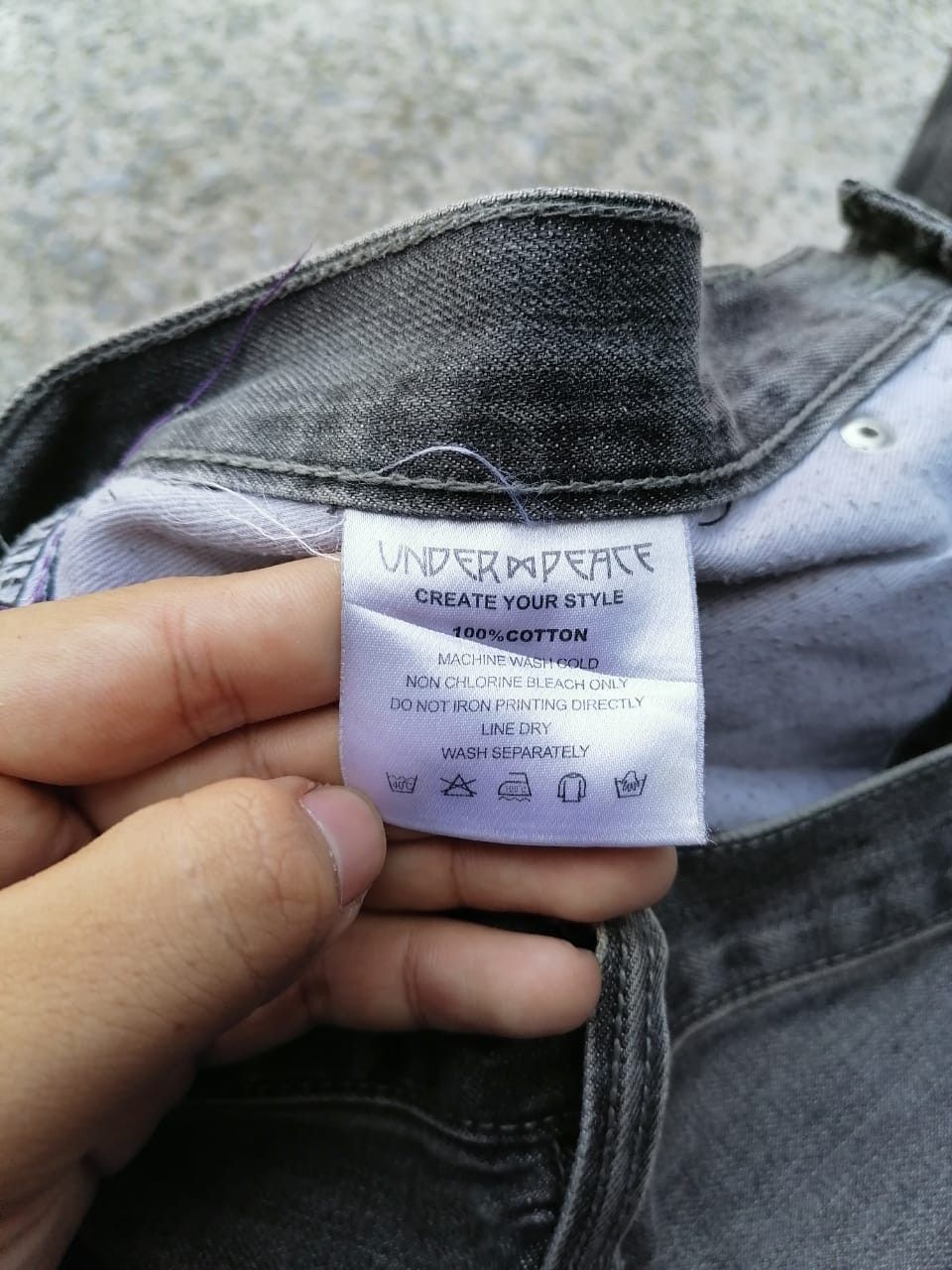 Japanese Brand Under Peace Patchwork Selvedge Jeans Size US 35 - 4 Thumbnail