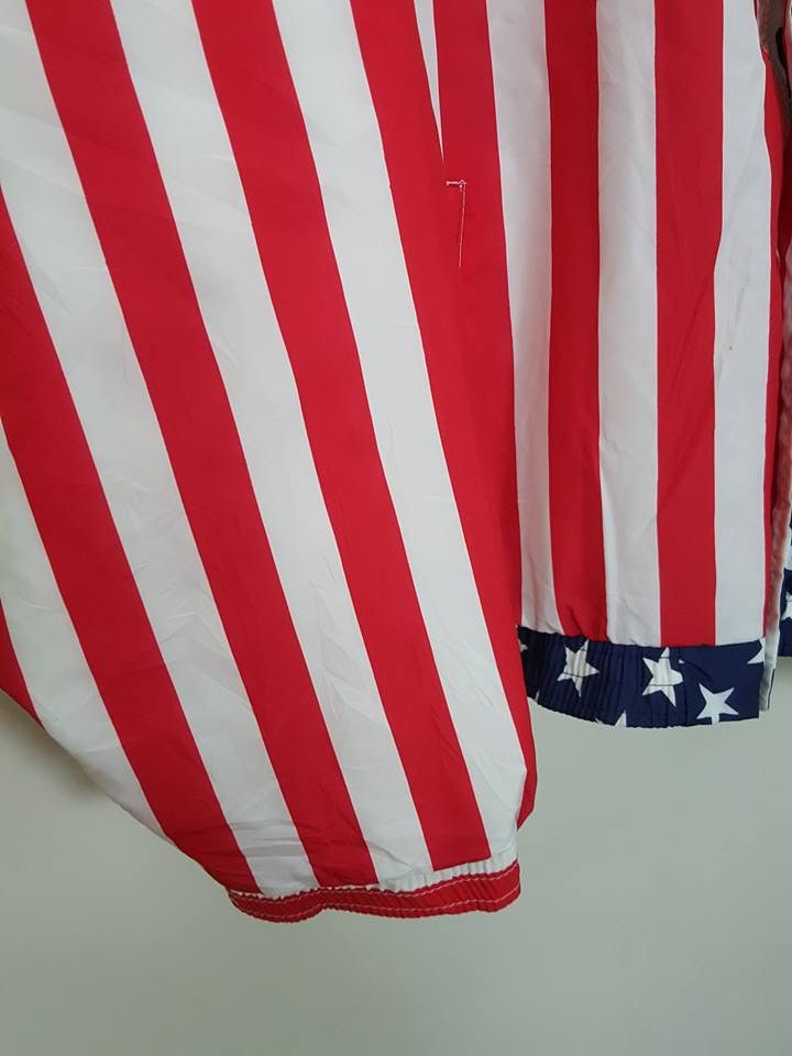 Vintage American Flag Big Spellout Quilted Nylon Jacket Size US XL / EU 56 / 4 - 13 Thumbnail