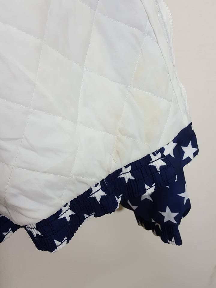 Vintage American Flag Big Spellout Quilted Nylon Jacket Size US XL / EU 56 / 4 - 9 Thumbnail