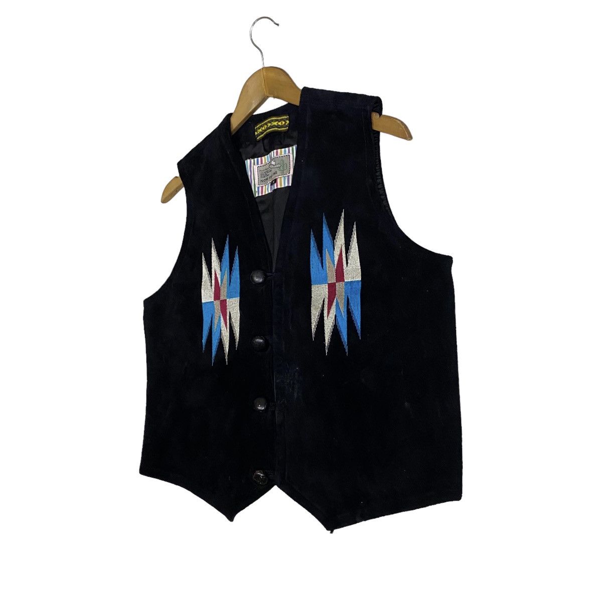 Native Pract Studio Navajo Native suede leather vest Size US M / EU 48-50 / 2 - 2 Thumbnail