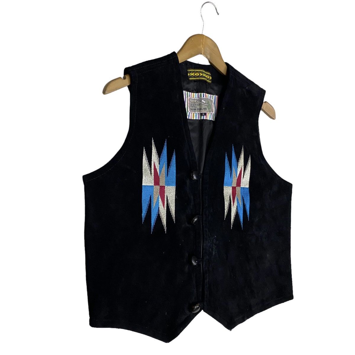 Native Pract Studio Navajo Native suede leather vest Size US M / EU 48-50 / 2 - 3 Thumbnail