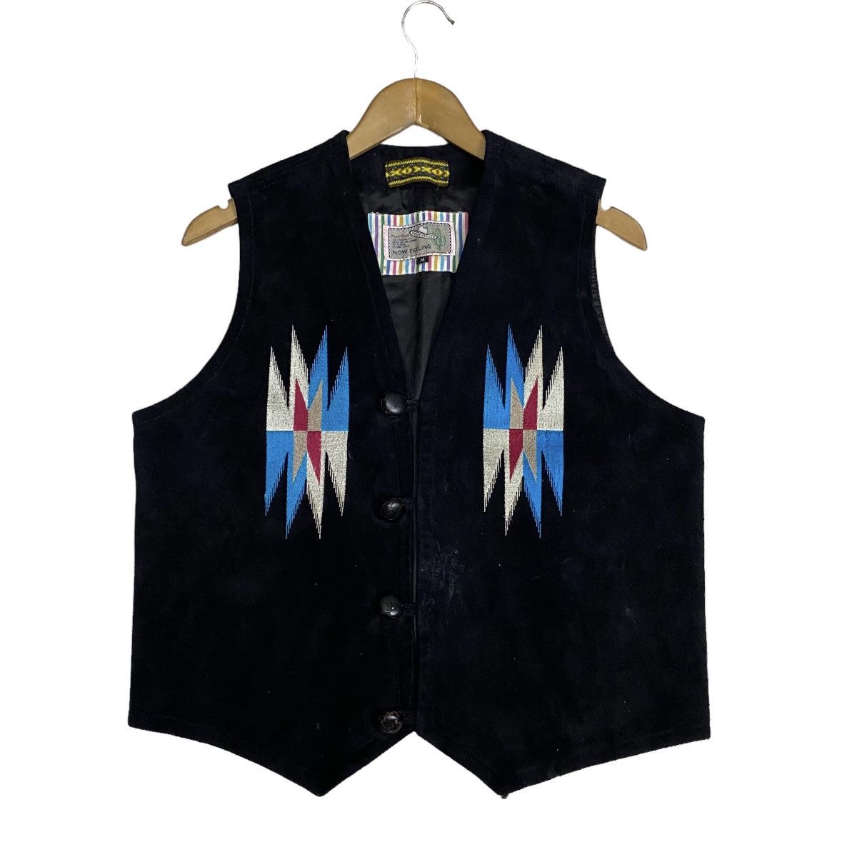 Native Pract Studio Navajo Native suede leather vest Size US M / EU 48-50 / 2 - 1 Thumbnail