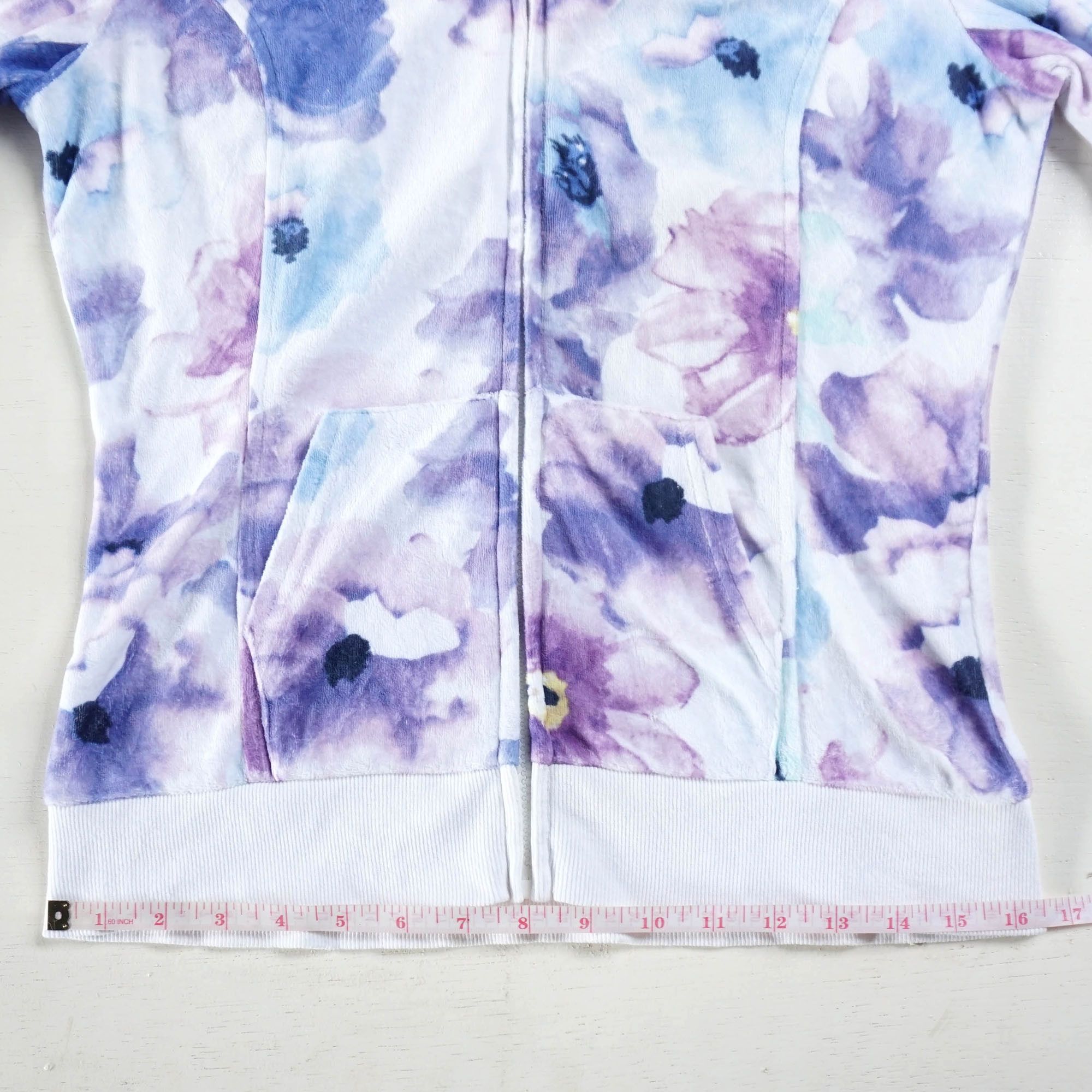 Japanese Brand AIMERFEEL Floral Pastel Watercolour Zipper Hoodie Size M / US 6-8 / IT 42-44 - 9 Thumbnail