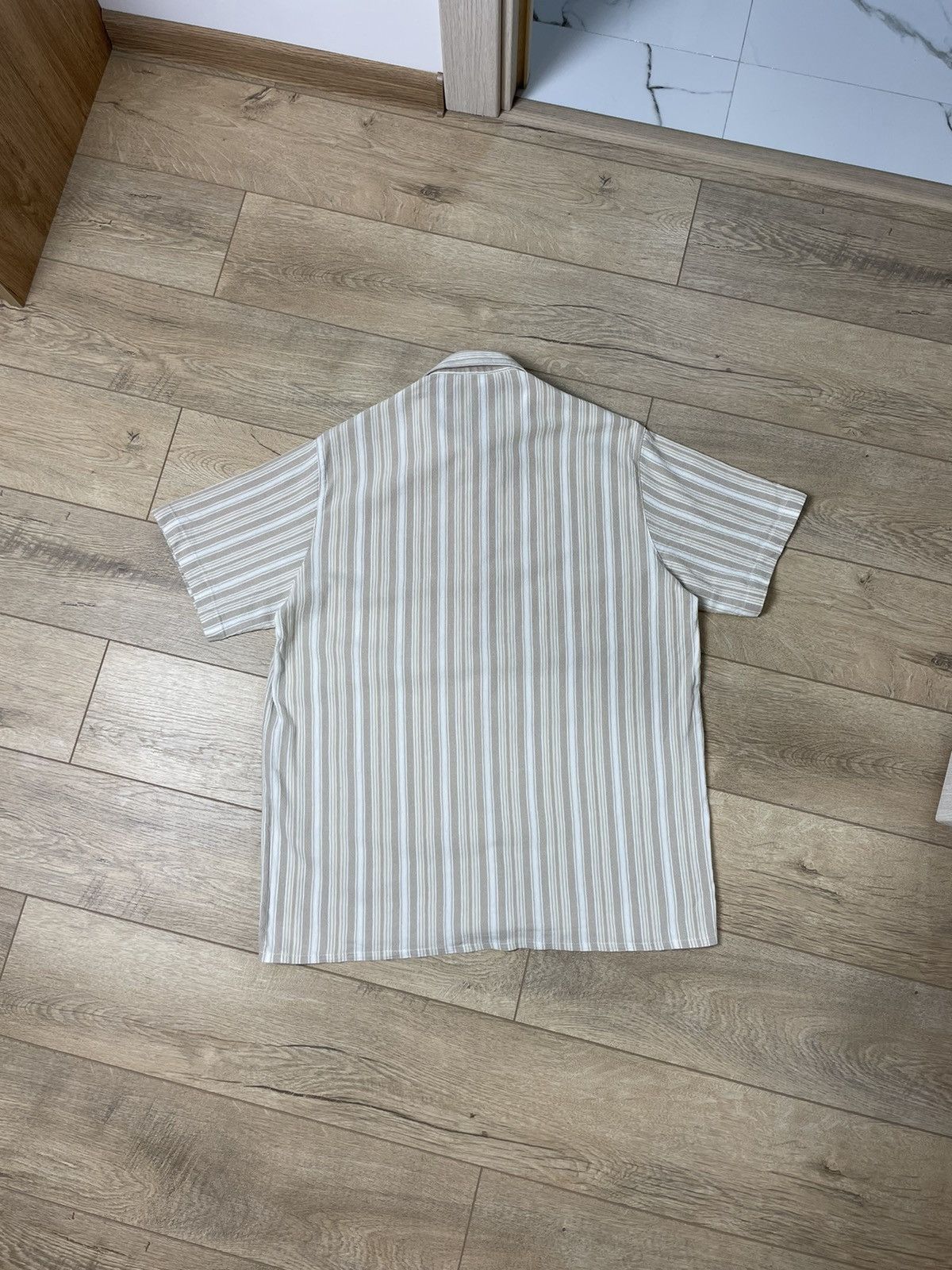 Other Vintage Striped Beige Hawaiian Shirt Tee Size M Size US M / EU 48-50 / 2 - 7 Thumbnail