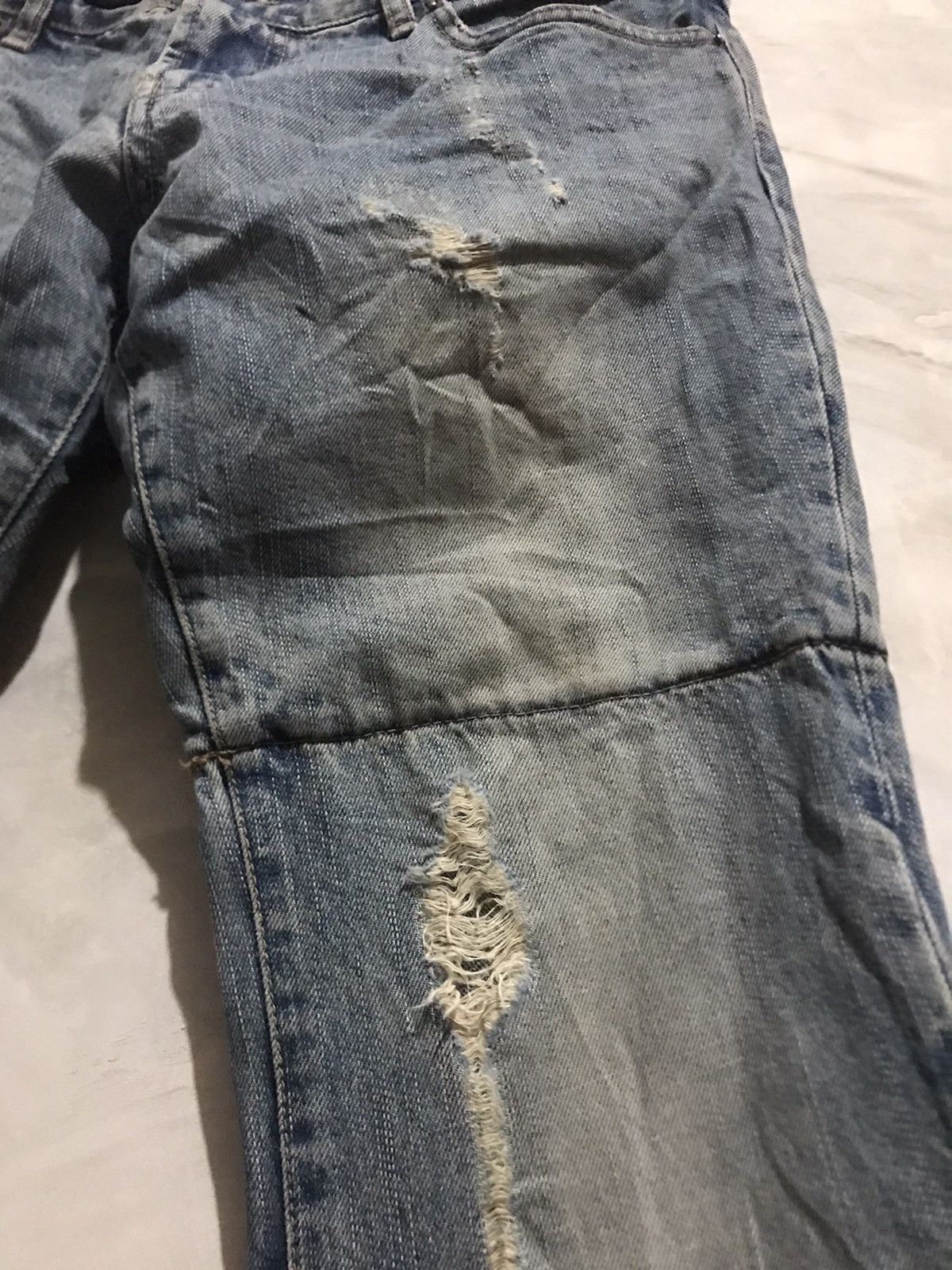 Japanese Brand × PPFM × Vintage Double Waist PPFM Distressed Denim -J2805 Size US 33 - 4 Thumbnail