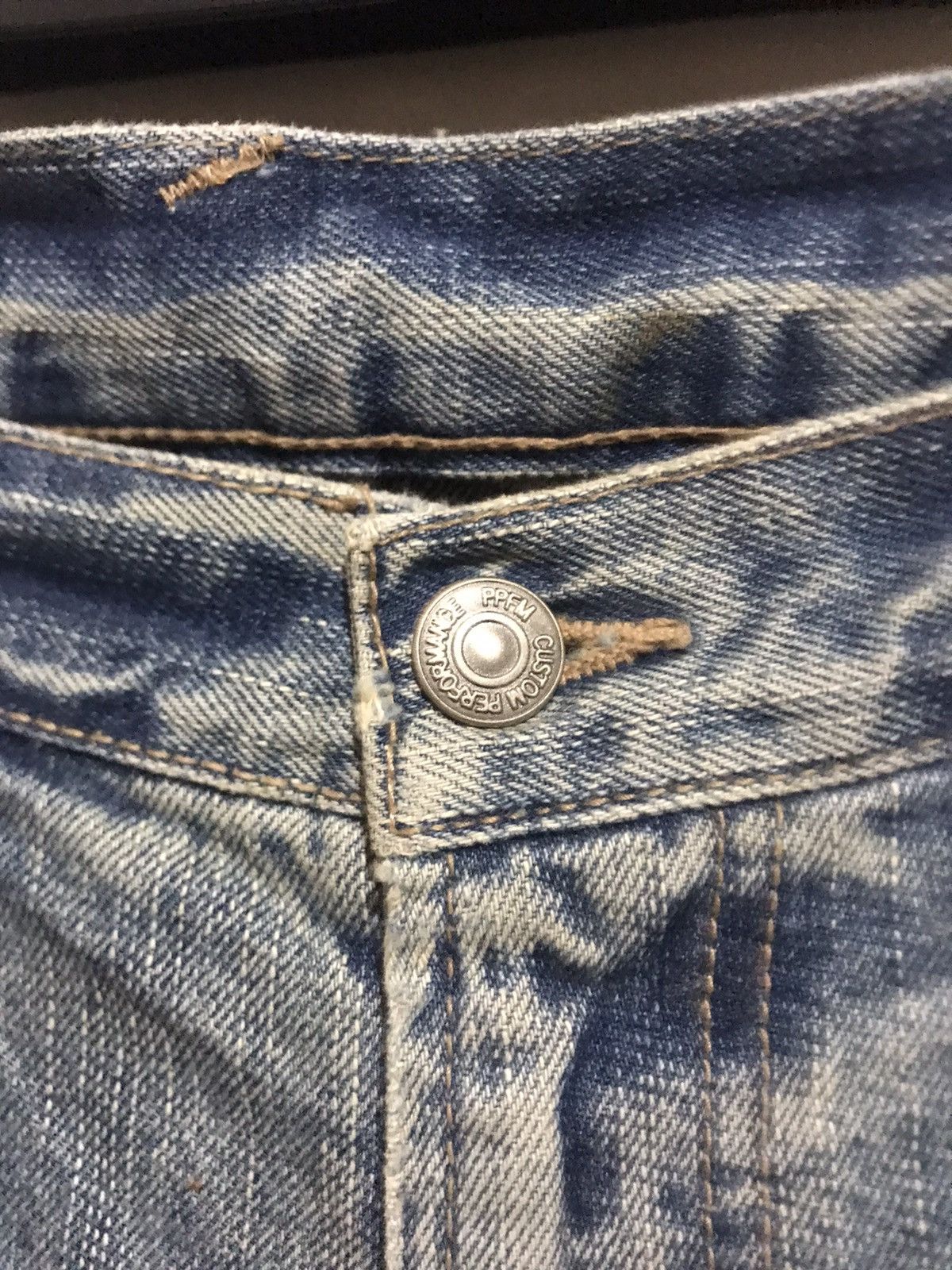 Japanese Brand × PPFM × Vintage Double Waist PPFM Distressed Denim -J2805 Size US 33 - 9 Thumbnail