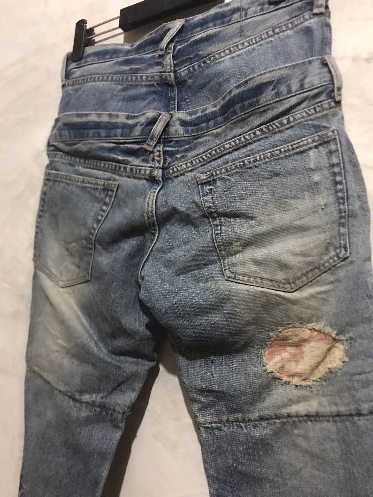 Japanese Brand × PPFM × Vintage Double Waist PPFM Distressed Denim -J2805 Size US 33 - 6 Thumbnail
