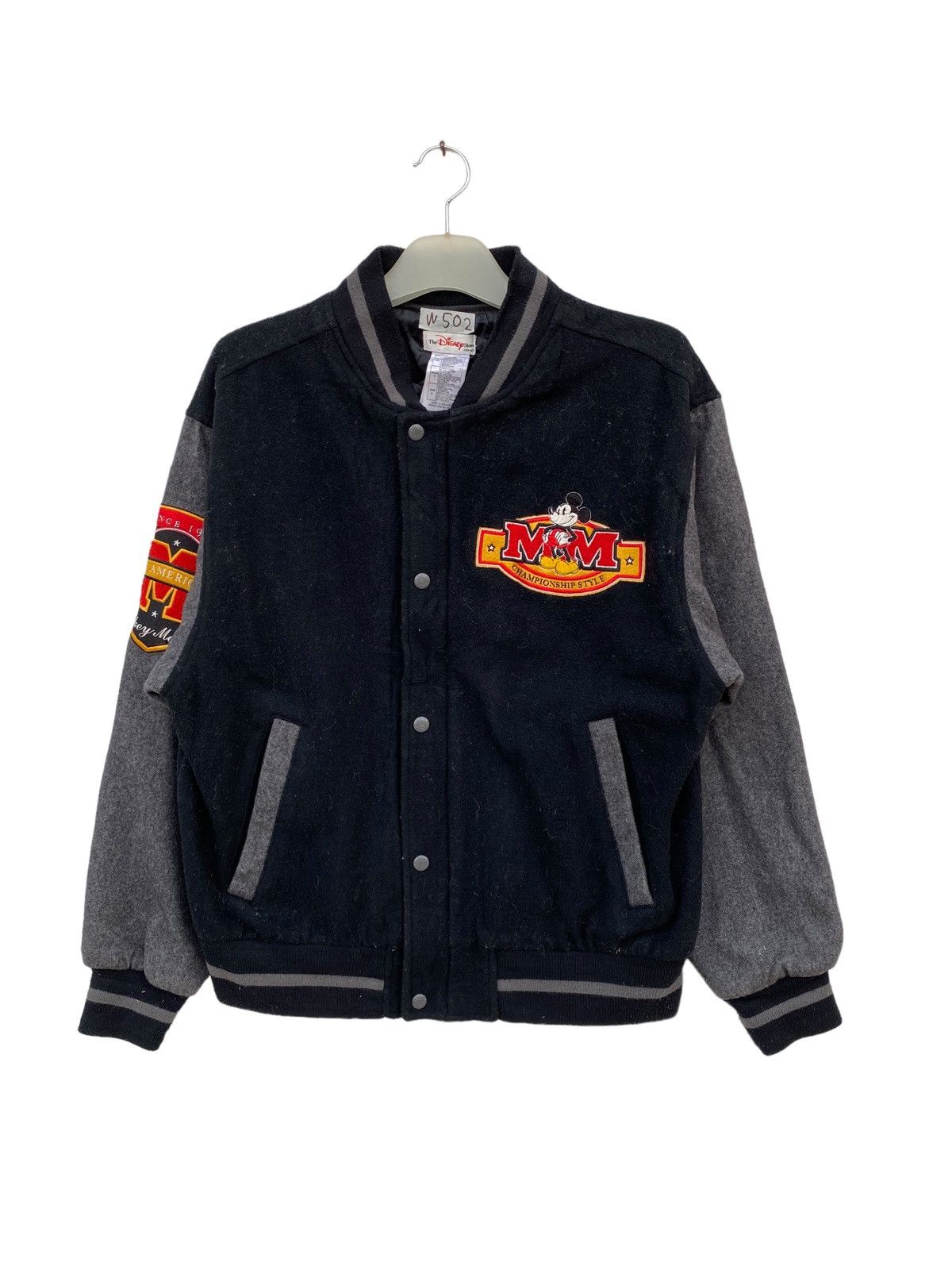 Disney Vintage Mickey Mouse Varsity Letterman Jacket Size US S / EU 44-46 / 1 - 1 Thumbnail