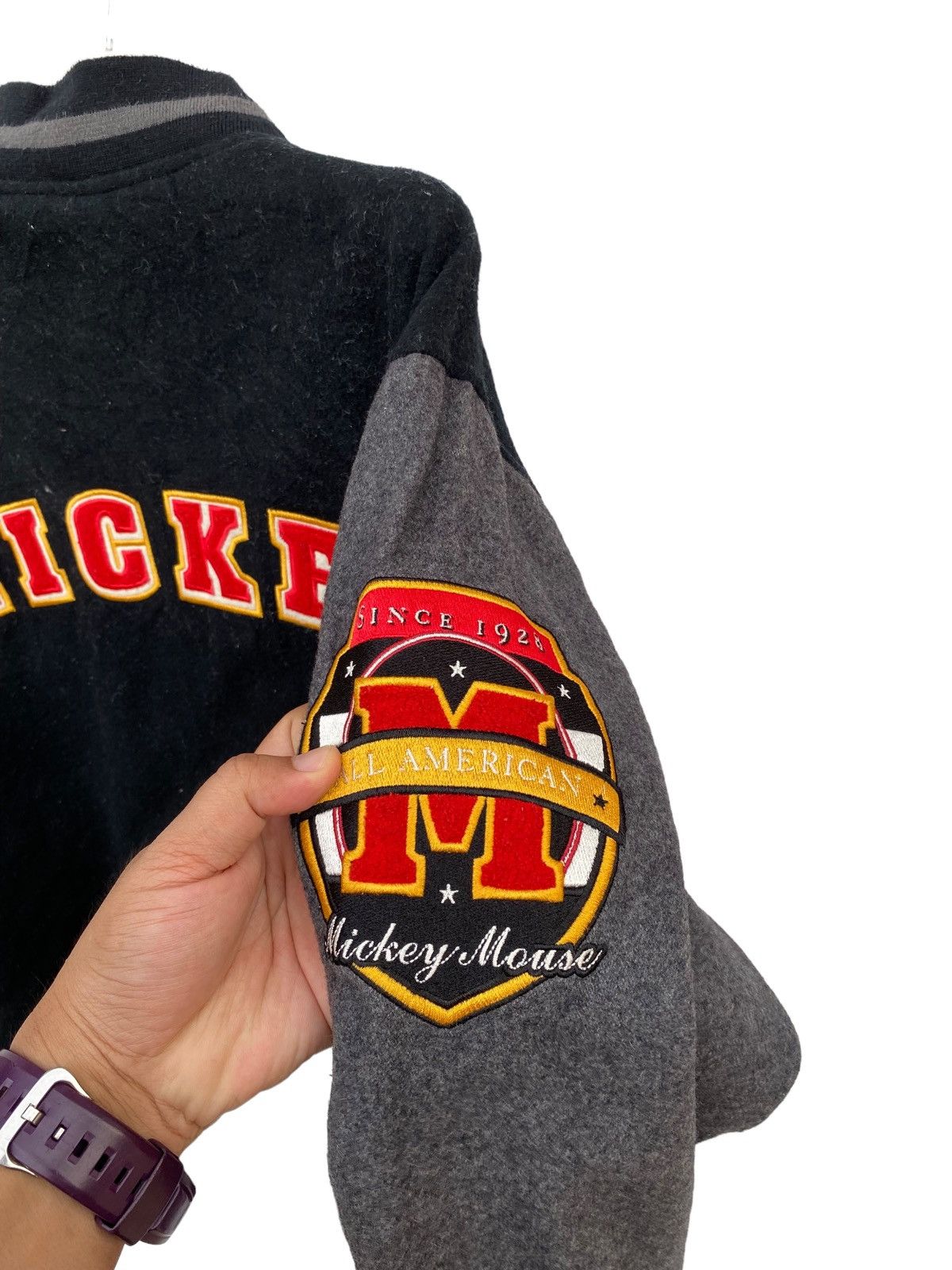 Disney Vintage Mickey Mouse Varsity Letterman Jacket Size US S / EU 44-46 / 1 - 4 Thumbnail