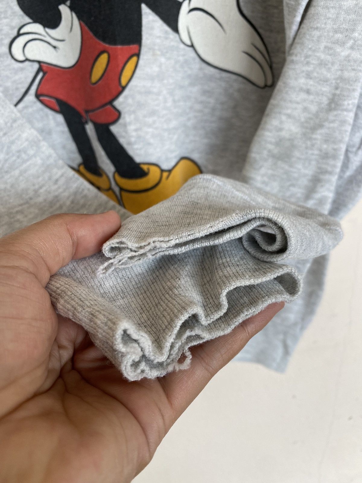 Mickey Mouse × Tultex × Vintage Vintage 90s Mickey Mouse Sweatshirt Mirror Print Size US L / EU 52-54 / 3 - 8 Thumbnail