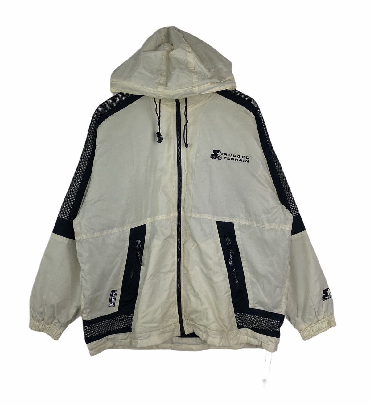 image of Starter Rugged Terrain Zipper Hoodie Jacket in Beige, Men's (Size XL)