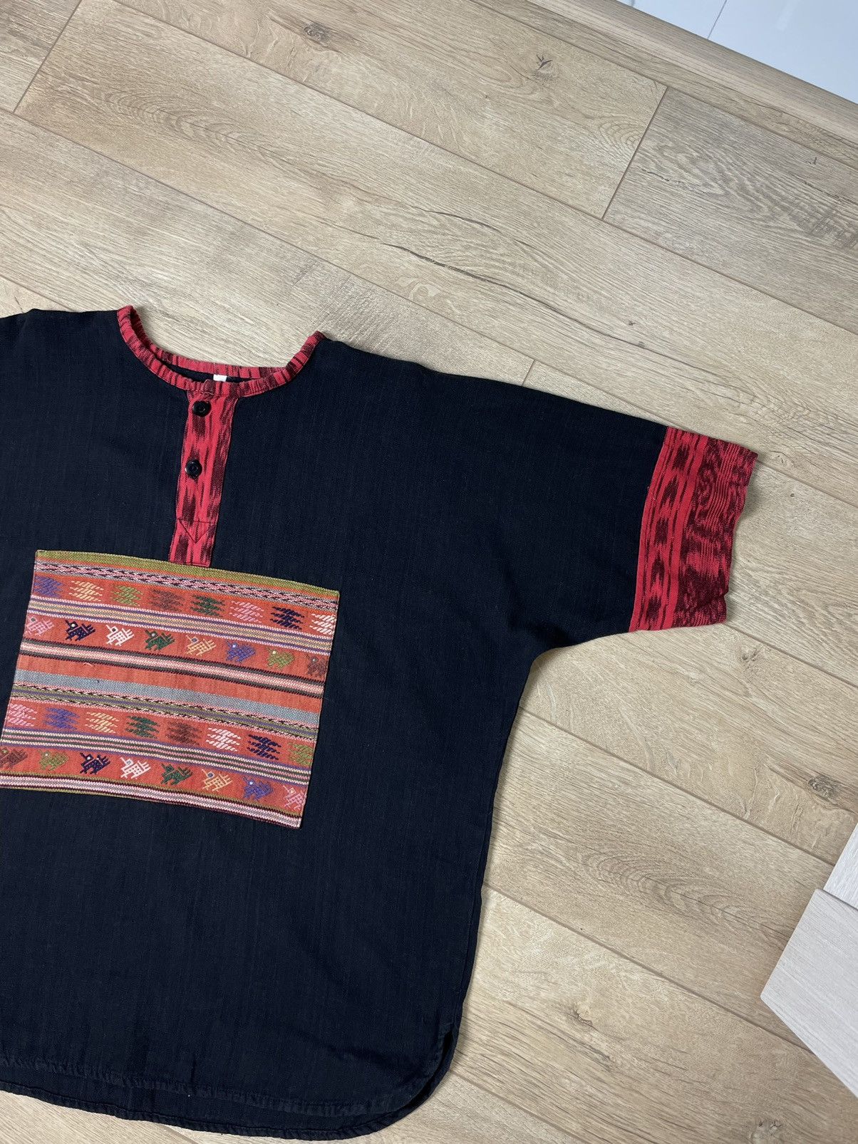 Handmade Vintage Handmade Patchwork Hawaiian Buttons Up Shirt Tee Size US L / EU 52-54 / 3 - 3 Thumbnail