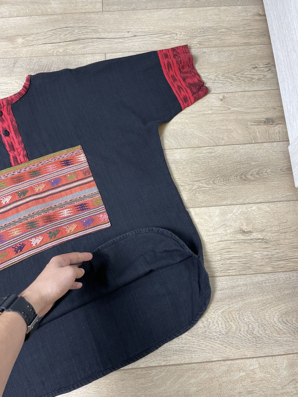 Handmade Vintage Handmade Patchwork Hawaiian Buttons Up Shirt Tee Size US L / EU 52-54 / 3 - 6 Thumbnail