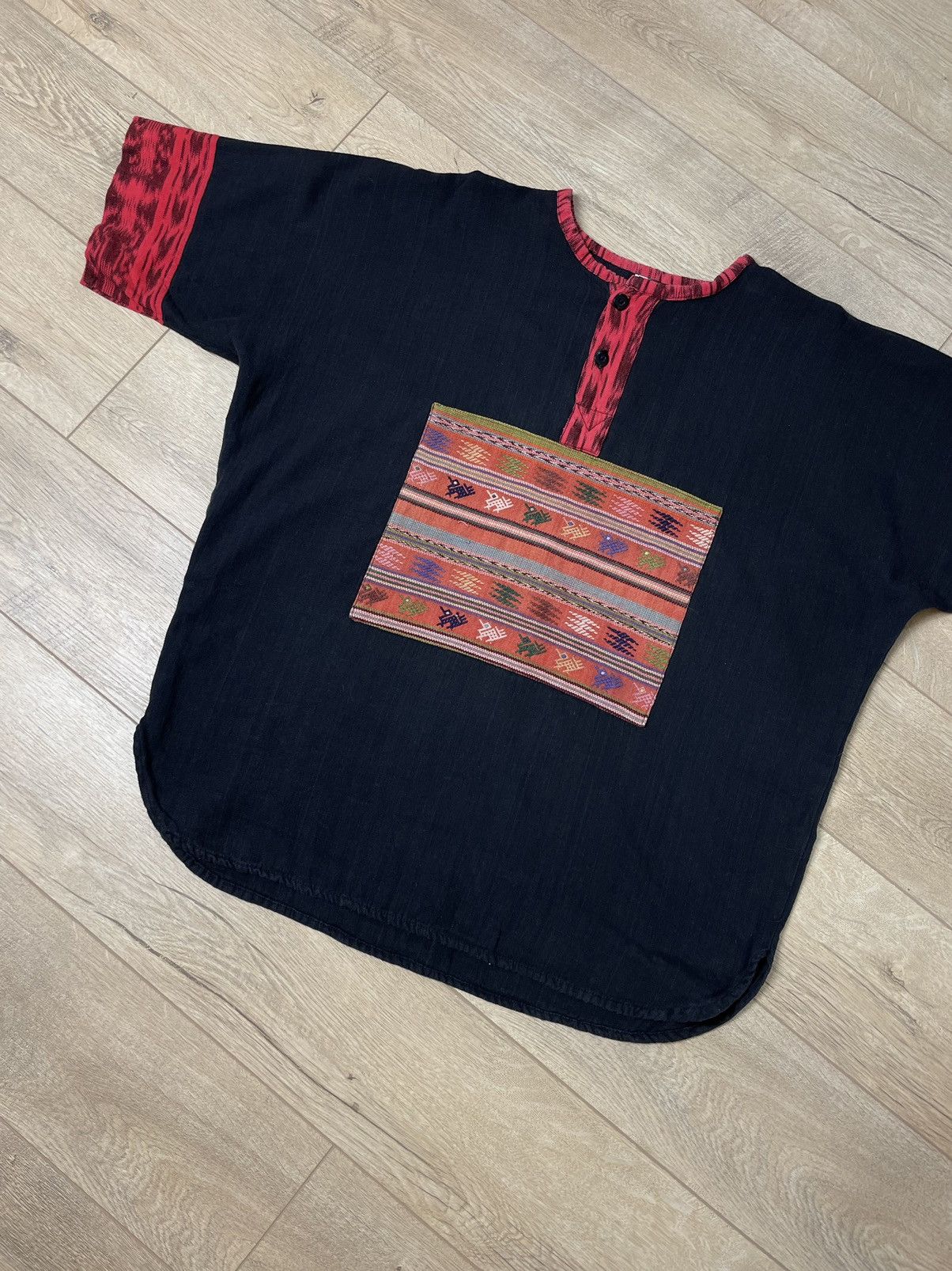 Handmade Vintage Handmade Patchwork Hawaiian Buttons Up Shirt Tee Size US L / EU 52-54 / 3 - 4 Thumbnail