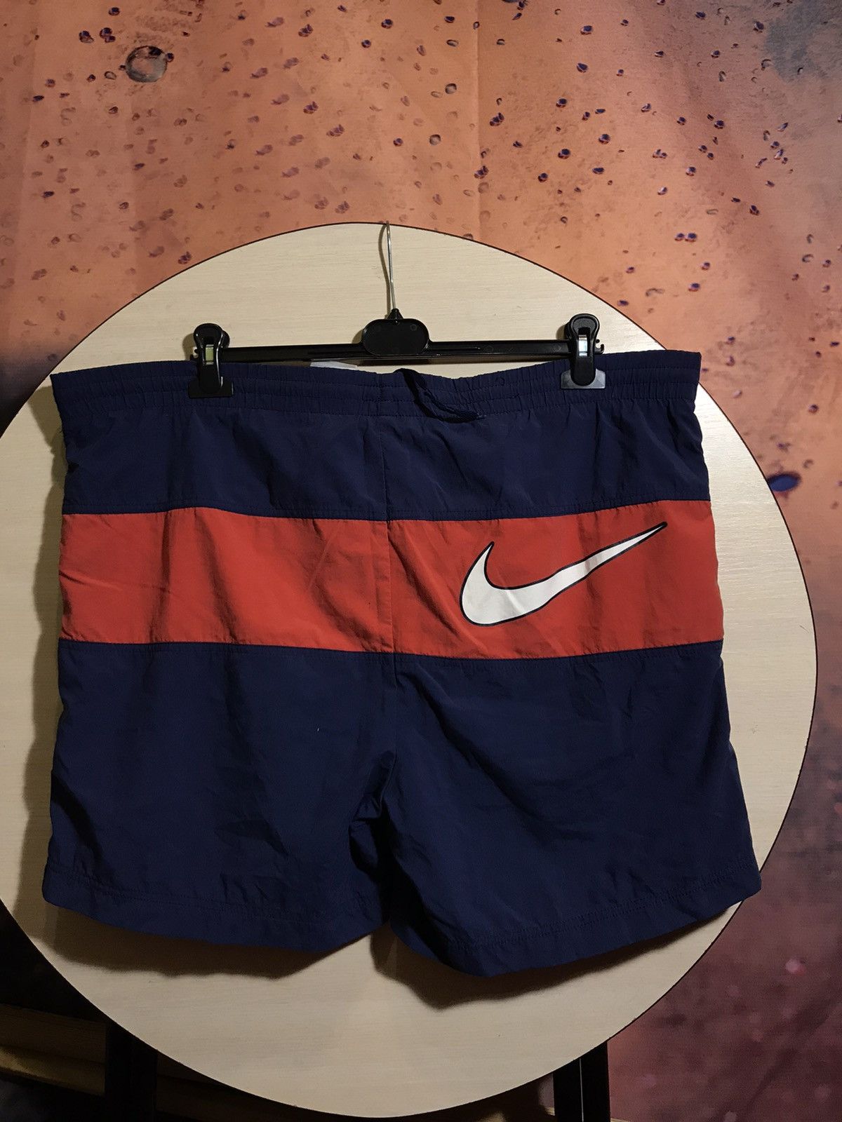 Vintage Vintage Nike streetwear big swoosh shorts Size US 34 / EU 50 - 1 Thumbnail
