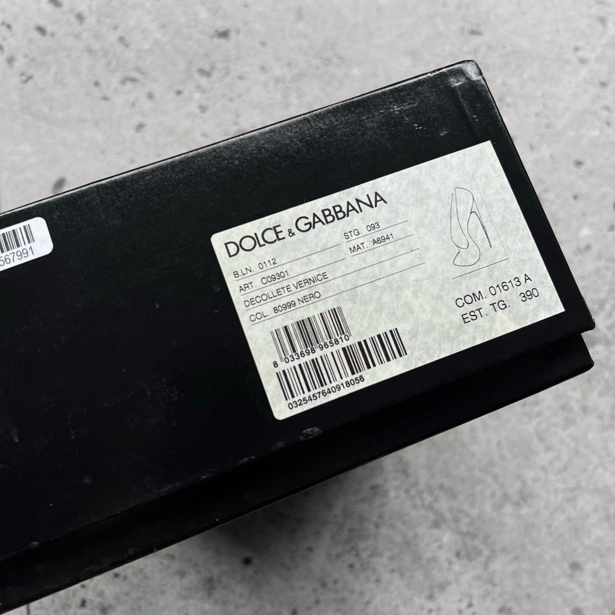 Designer × Dolce & Gabbana Dolce&Gabbana Black Asymmetrical Patent Leather High Heels Size US 9 / IT 39 - 14 Thumbnail