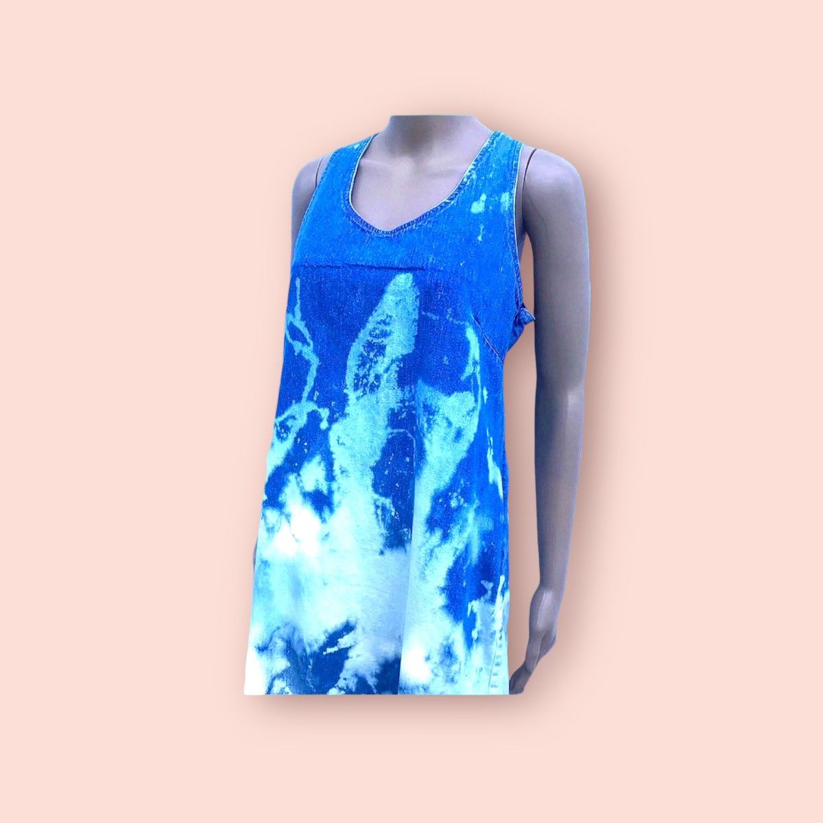 Vintage 90s Denim Dress Women’s Sleeveless Next Issue Size M / US 6-8 / IT 42-44 - 3 Thumbnail