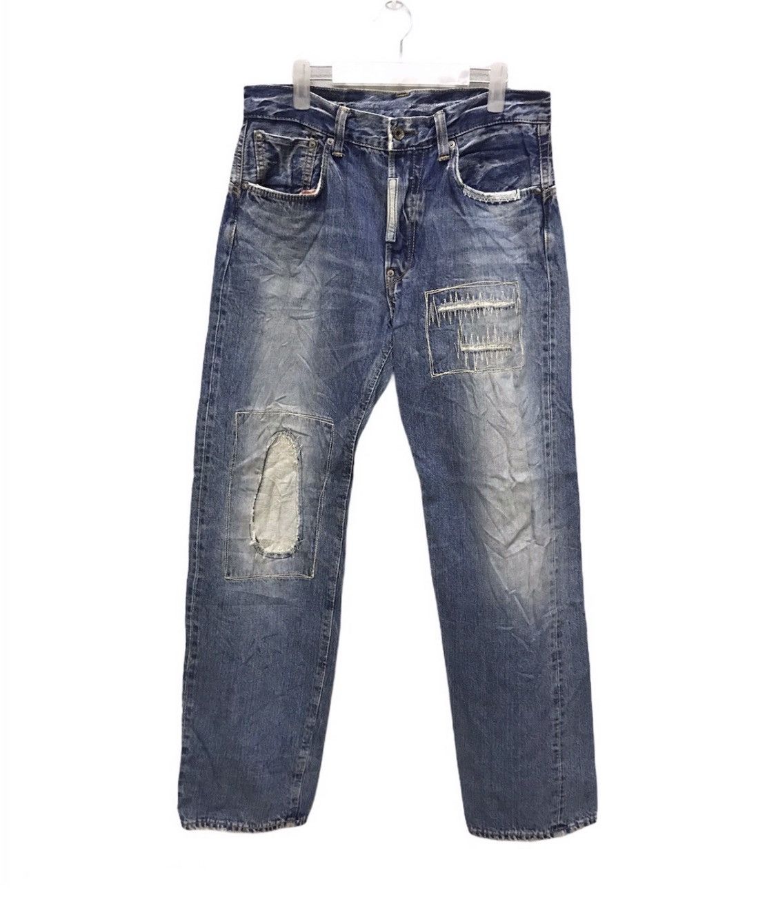Edwin Vintage Edwin 505 patchwork half selvedge denim Size US 32 / EU 48 - 1 Thumbnail