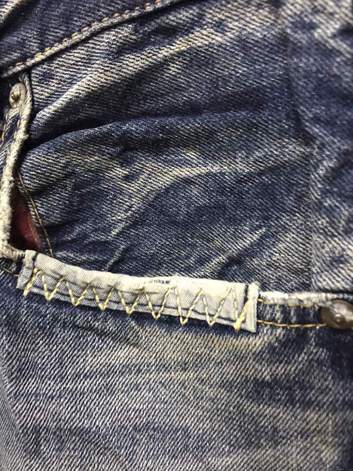 Edwin Vintage Edwin 505 patchwork half selvedge denim Size US 32 / EU 48 - 9 Thumbnail