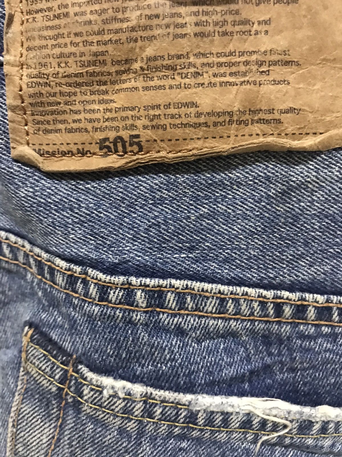 Edwin Vintage Edwin 505 patchwork half selvedge denim Size US 32 / EU 48 - 7 Thumbnail