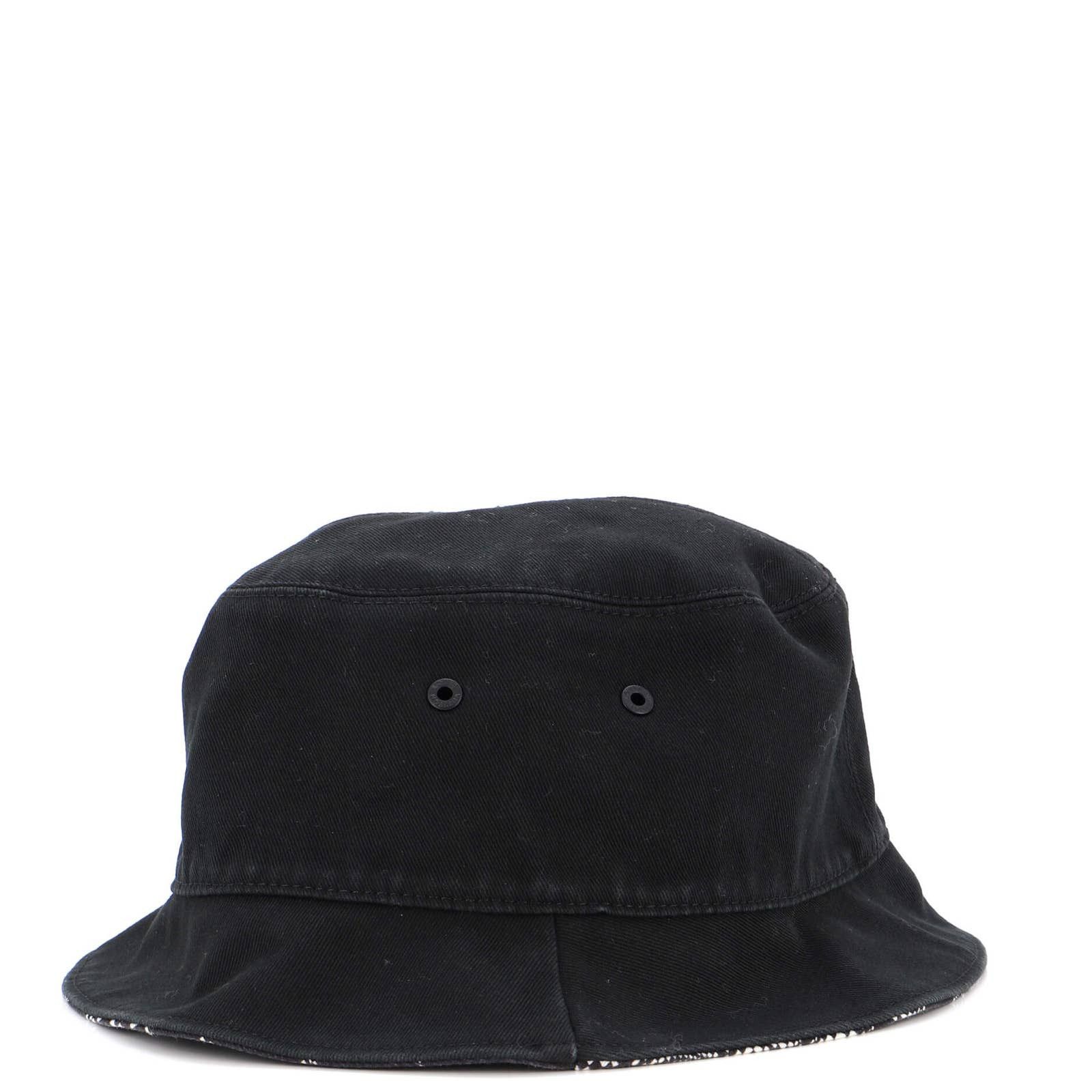 Louis Vuitton Reversible Bucket Hat Distorted Damier Cotton Black 2180224