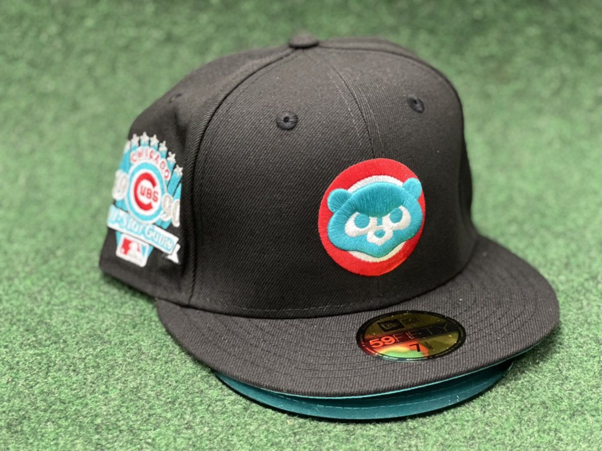 image of Mlb x New Era Chicago Cubs 1990 All Star Game Patch Fitted Hat in Black, Men's