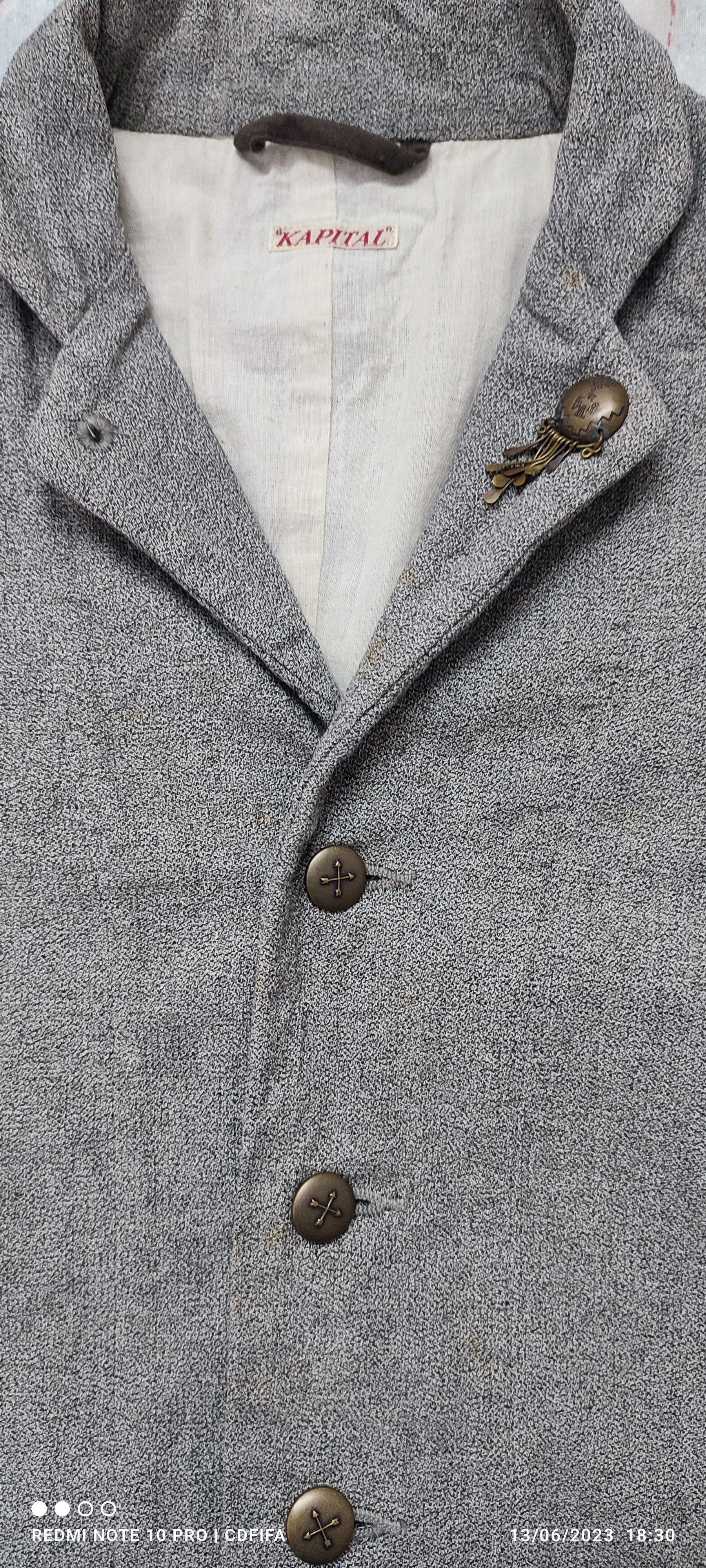 Kapital Vintage!!!🔥🔥 Kapital Deerskin Elbow Patch Wool Blazer Size US S / EU 44-46 / 1 - 12 Thumbnail