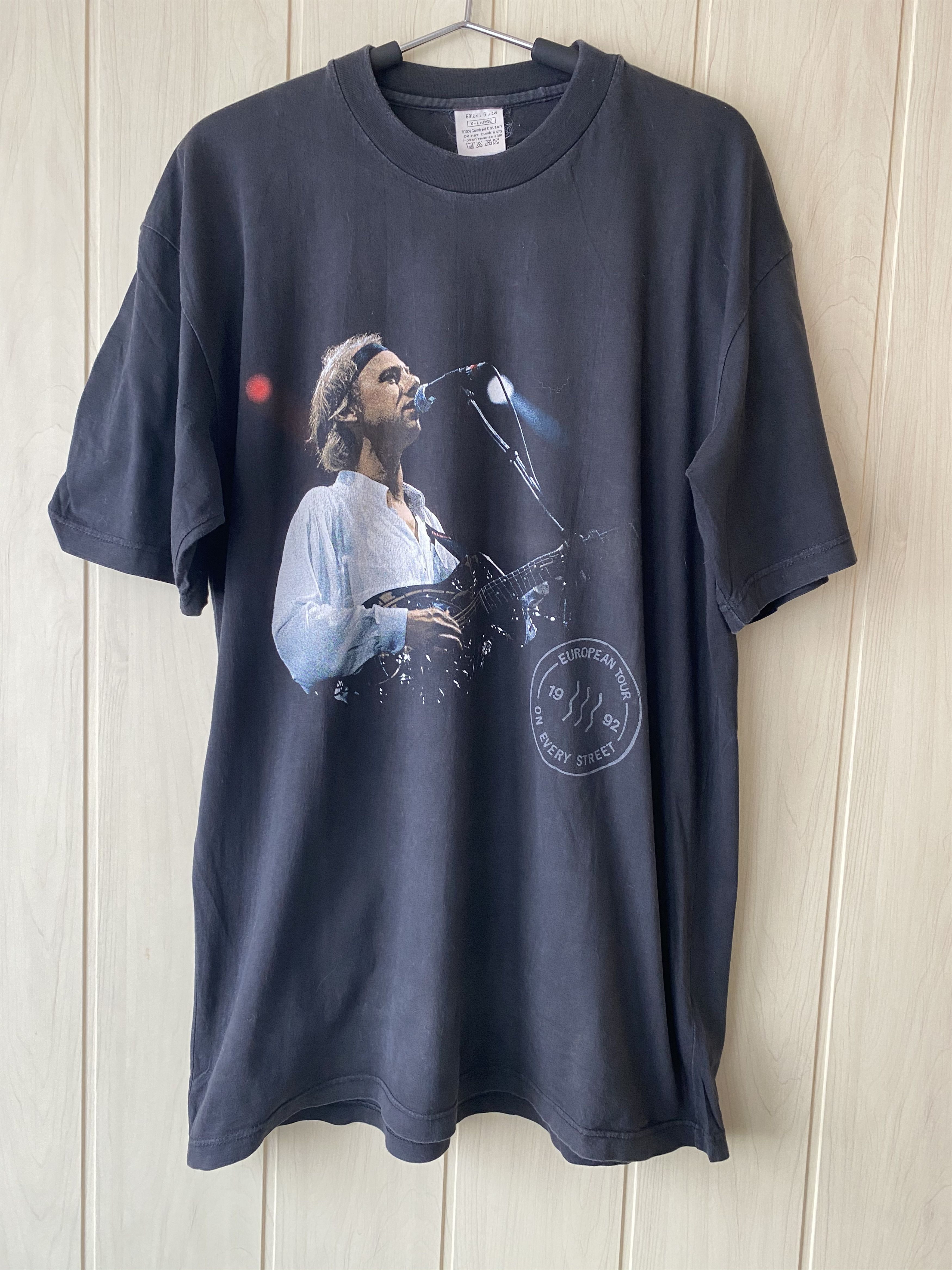 Band Tees × Vintage 1992 Dire Straits - not leather biker hoodie jacket coat Size US XL / EU 56 / 4 - 1 Thumbnail