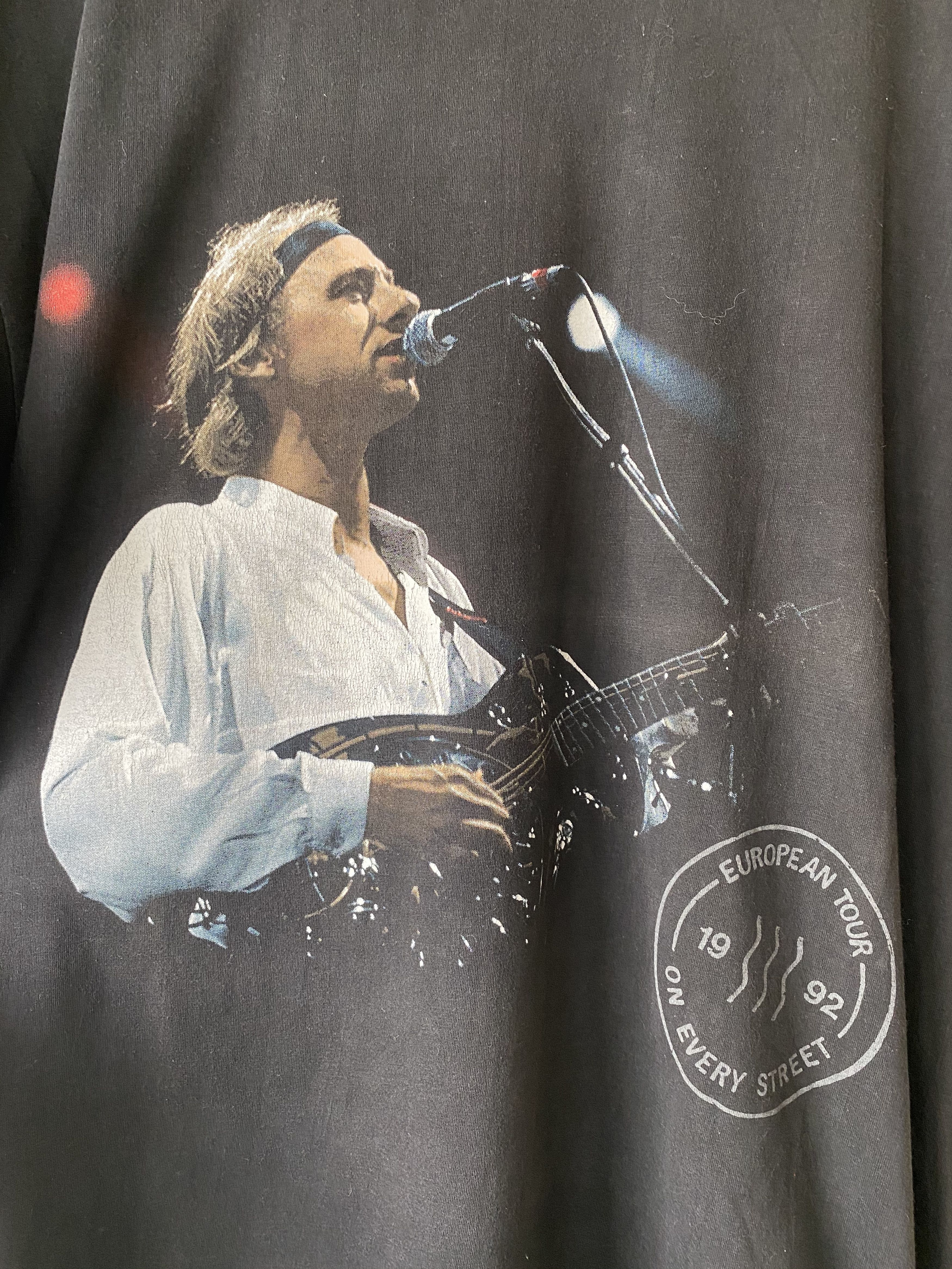 Band Tees × Vintage 1992 Dire Straits - not leather biker hoodie jacket coat Size US XL / EU 56 / 4 - 2 Thumbnail