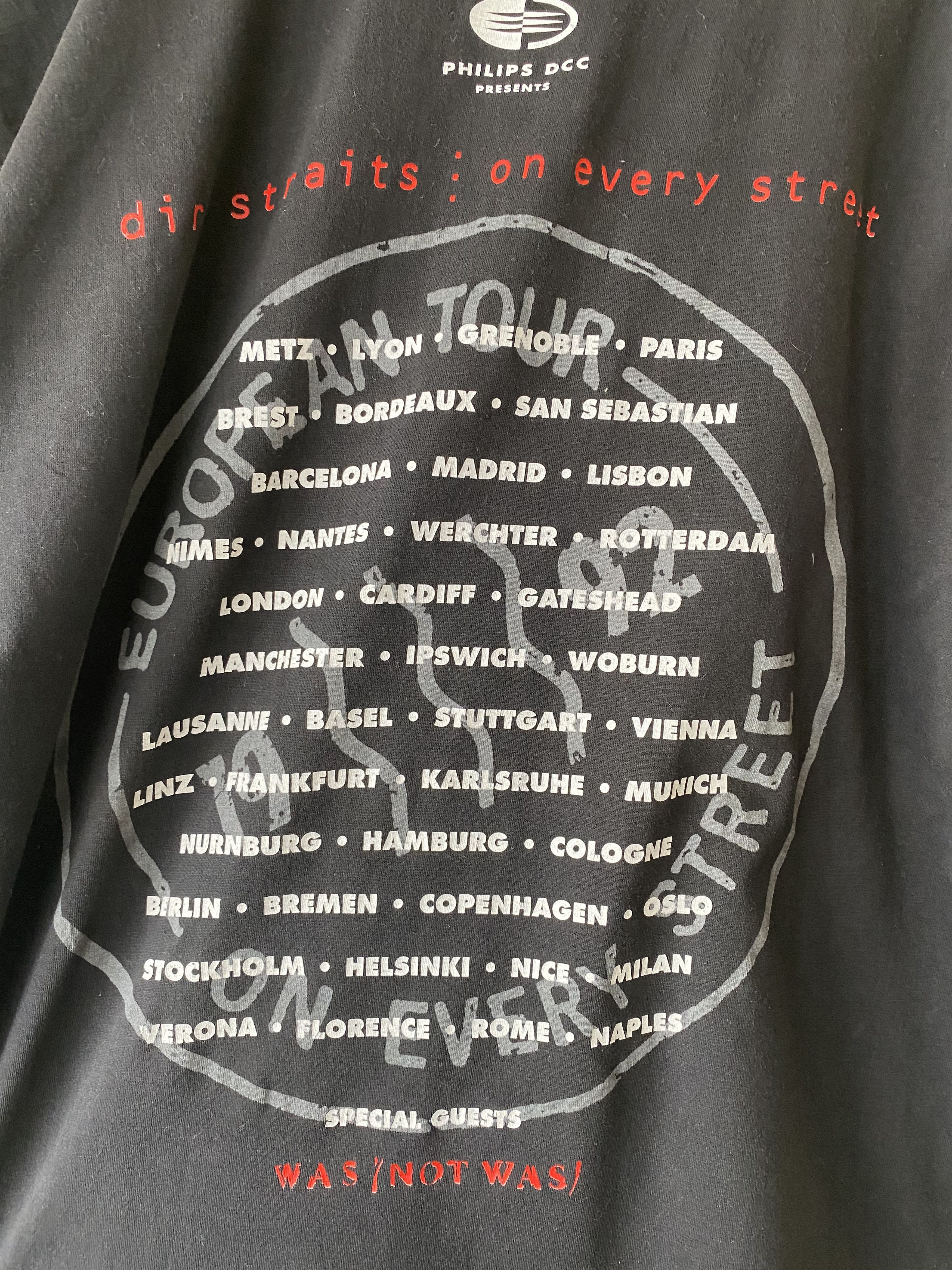 Band Tees × Vintage 1992 Dire Straits - not leather biker hoodie jacket coat Size US XL / EU 56 / 4 - 4 Thumbnail
