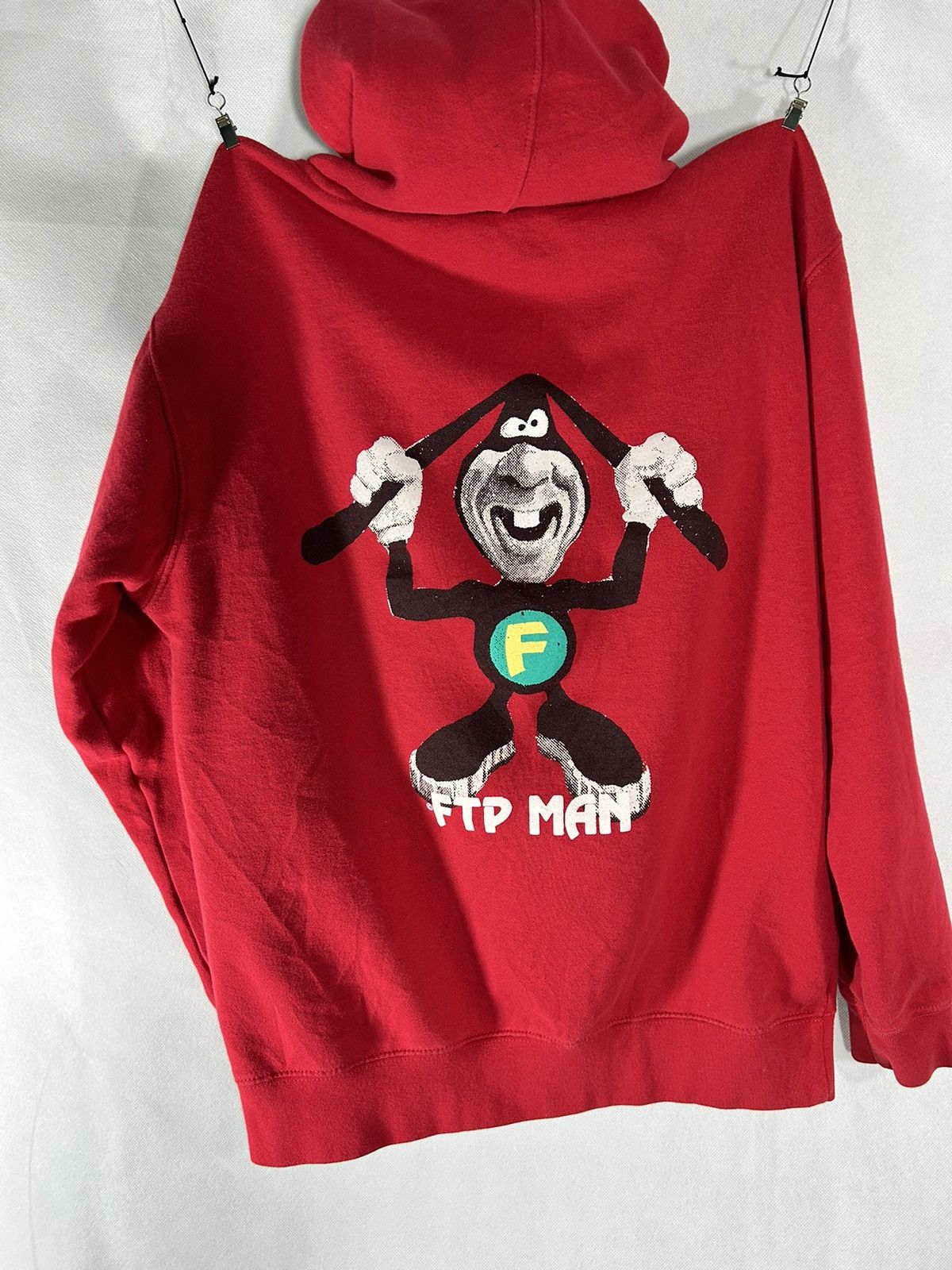 Pre-owned Fuck The Population X Pouya Uicideboy Merch Ftp Man Zip Up Hoodie In Red