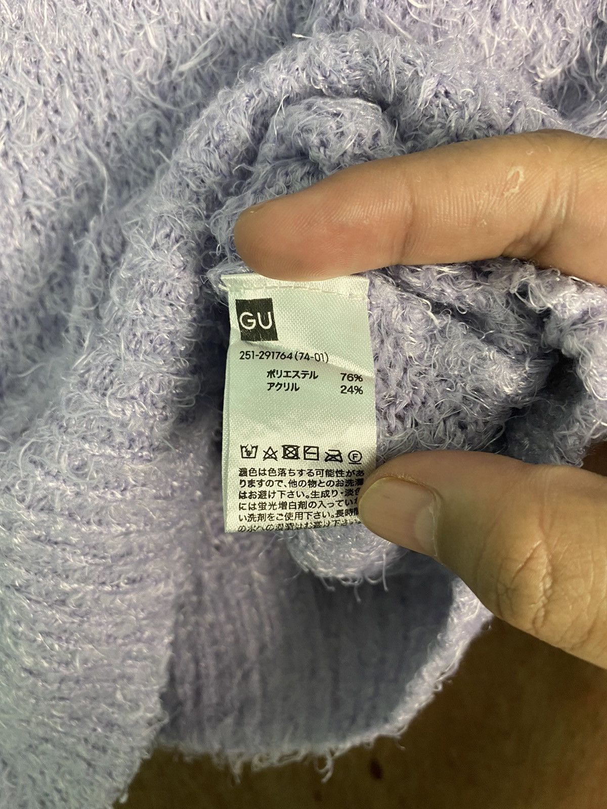 Homespun Knitwear × Japanese Brand DL Gu Purple Shag Shaggy Fur Mohair Knitwear #B637 Size US S / EU 44-46 / 1 - 8 Thumbnail