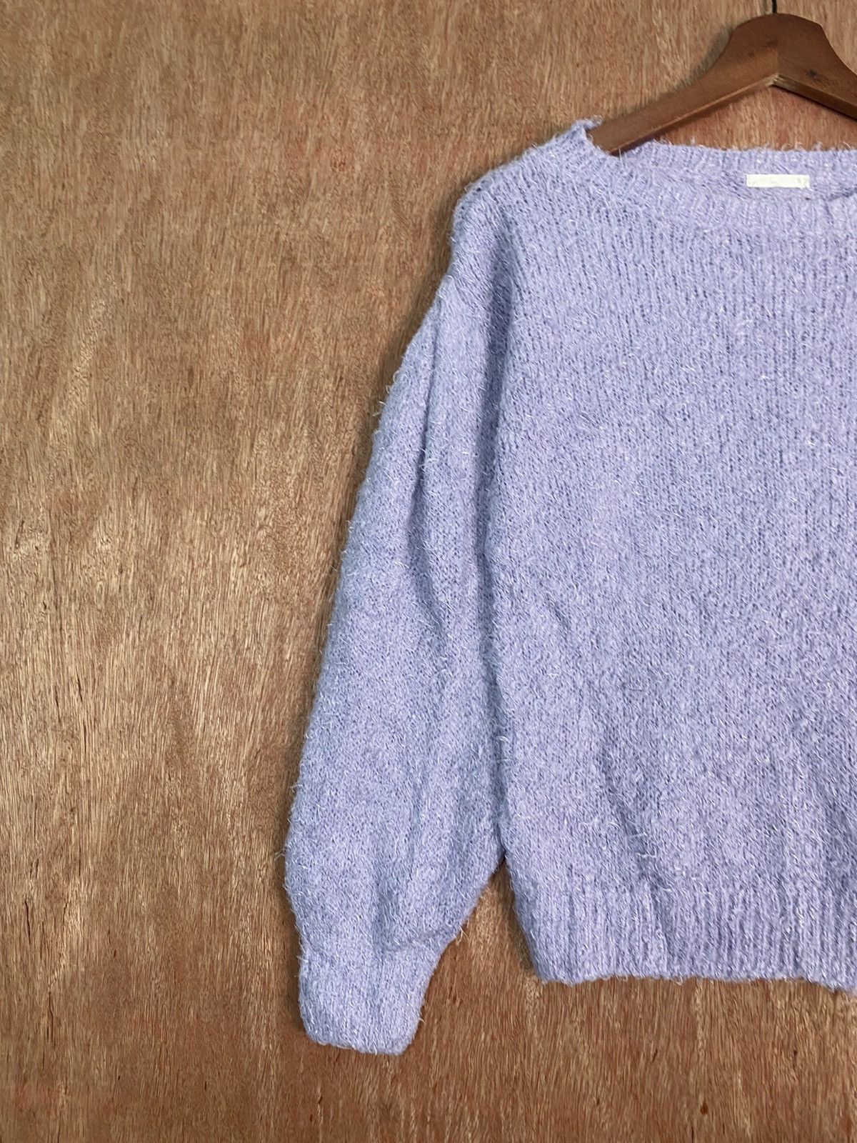 Homespun Knitwear × Japanese Brand DL Gu Purple Shag Shaggy Fur Mohair Knitwear #B637 Size US S / EU 44-46 / 1 - 3 Thumbnail