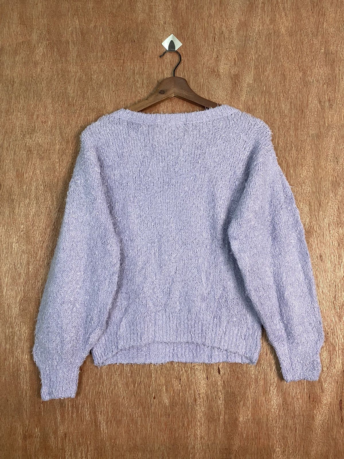 Homespun Knitwear × Japanese Brand DL Gu Purple Shag Shaggy Fur Mohair Knitwear #B637 Size US S / EU 44-46 / 1 - 6 Thumbnail