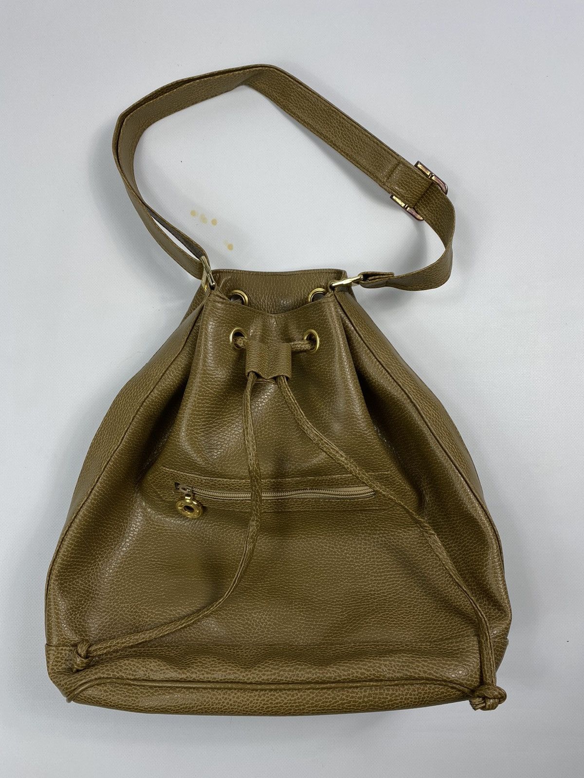Vintage 🔥LASTDROP🔥 Picard Bucket Hand Bag Coffee Milk Faux Leather Size ONE SIZE - 8 Thumbnail