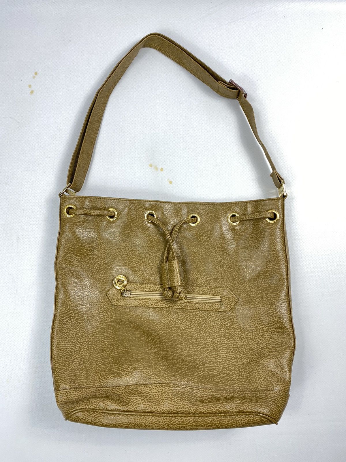 Vintage 🔥LASTDROP🔥 Picard Bucket Hand Bag Coffee Milk Faux Leather Size ONE SIZE - 2 Thumbnail