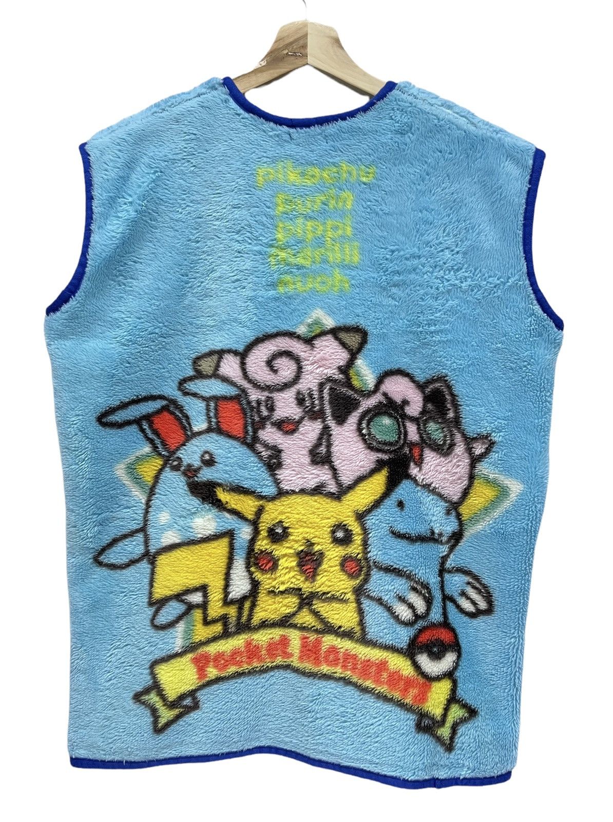 Pokemon × Vintage DOPE RARE🔥90's POCKET MONSTER POKEMON Pikachu Fleece Vest Size US M / EU 48-50 / 2 - 4 Thumbnail