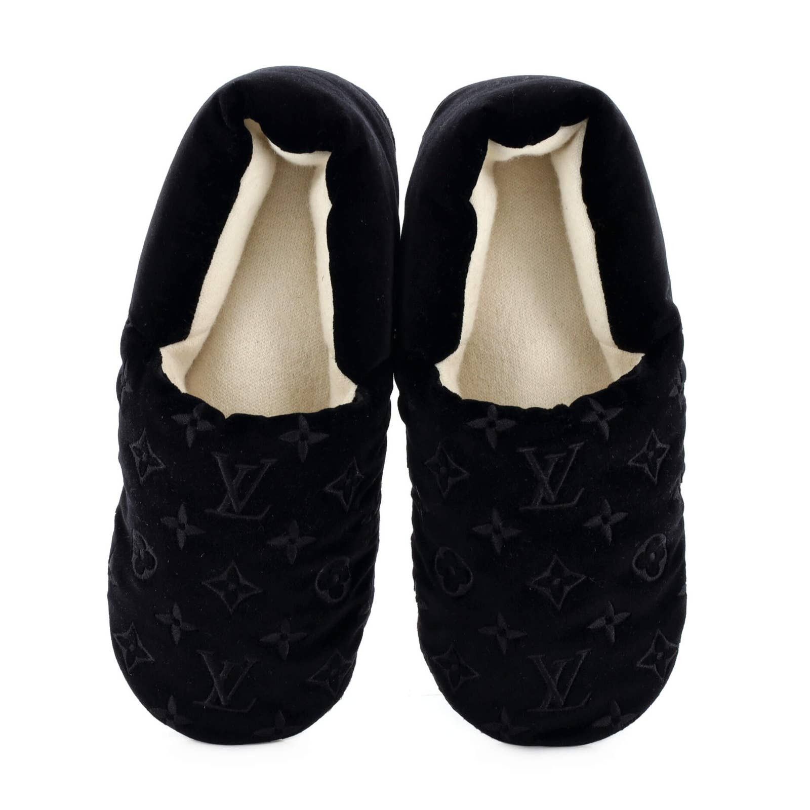 Louis Vuitton Louis Vuitton Dreamy Lined Monogram Velvet Slippers