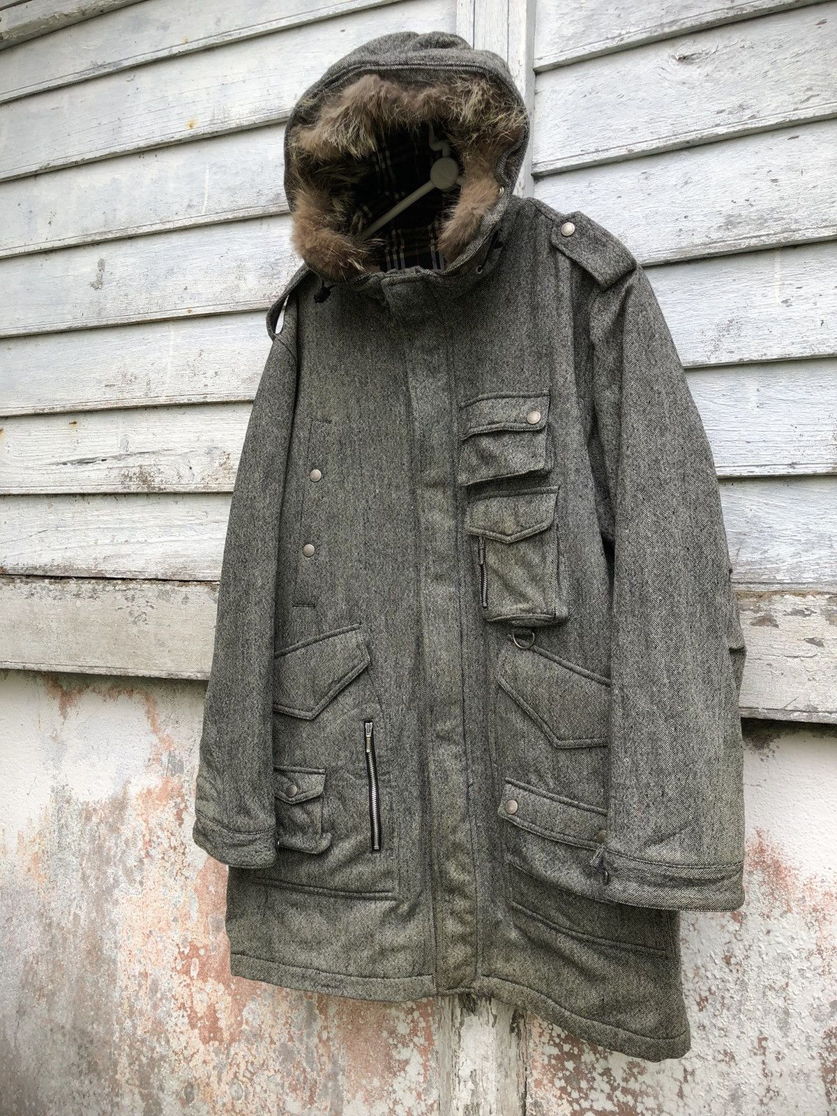 Black Label × Burberry Burberry Black Label Multipocket Tactical Coat Size US L / EU 52-54 / 3 - 3 Thumbnail