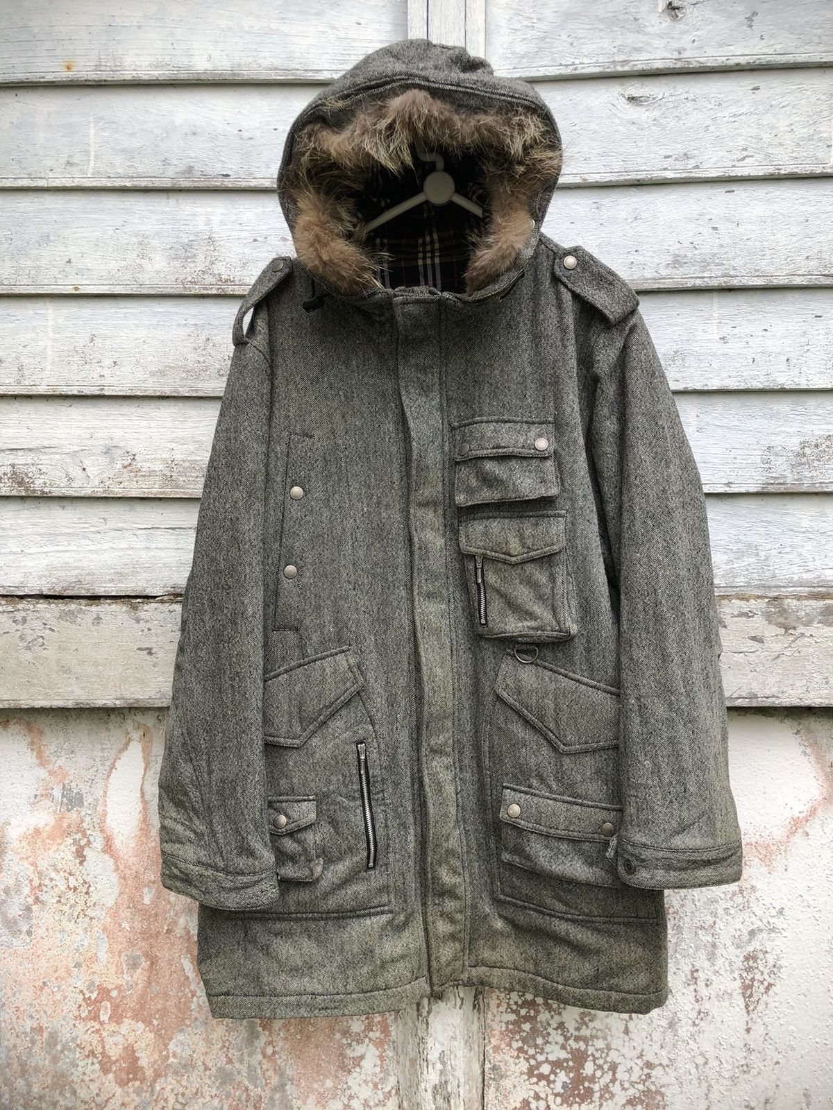 Black Label × Burberry Burberry Black Label Multipocket Tactical Coat Size US L / EU 52-54 / 3 - 2 Thumbnail