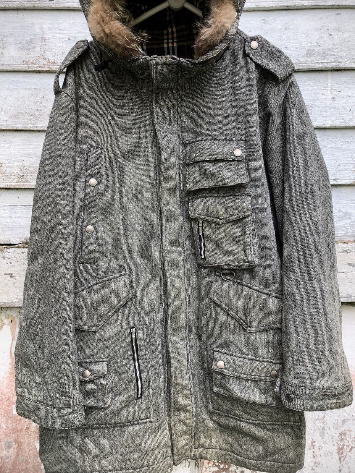 Black Label × Burberry Burberry Black Label Multipocket Tactical Coat Size US L / EU 52-54 / 3 - 1 Thumbnail