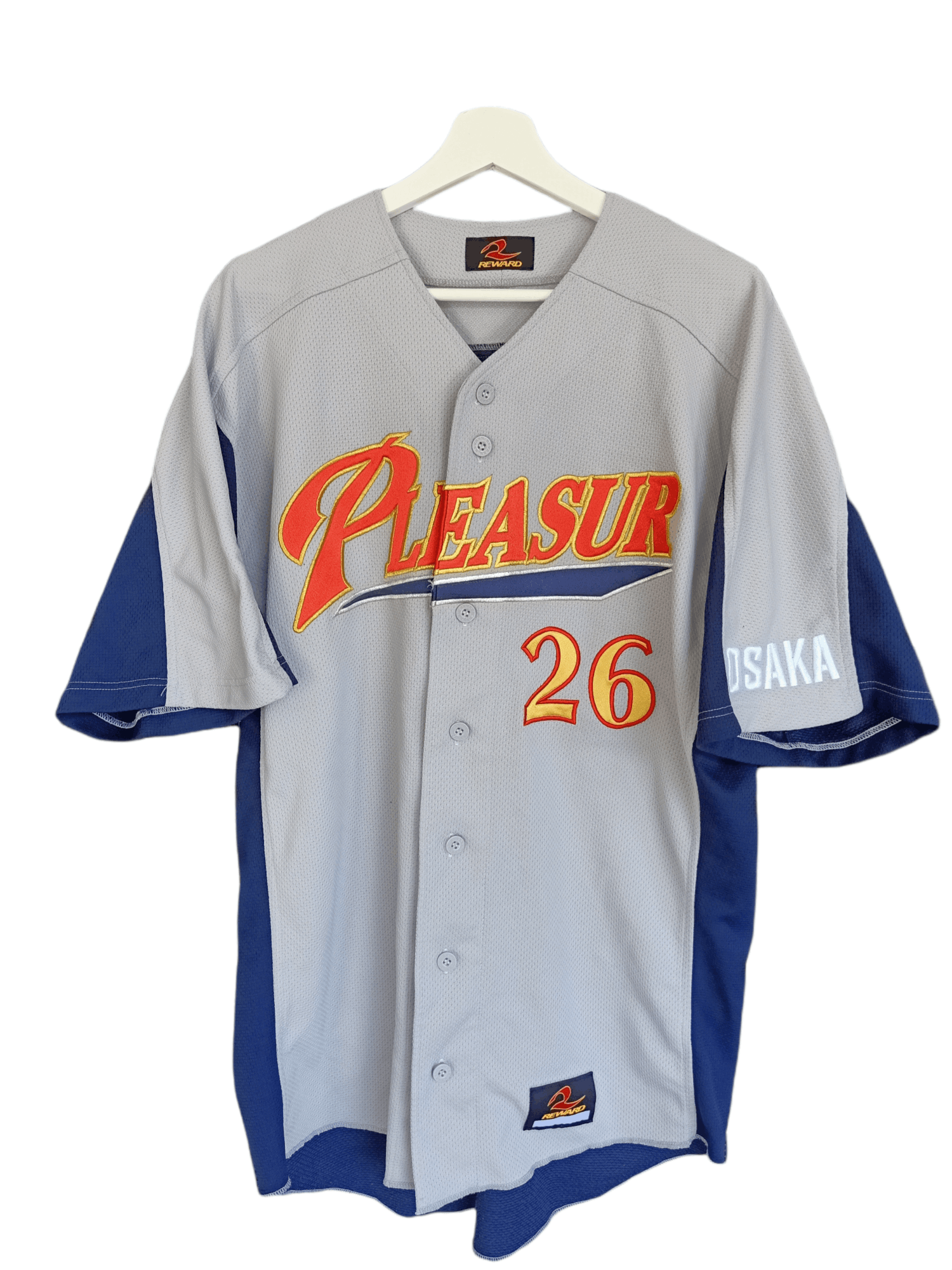 Japanese Brand Pleasur Osaka Baseball Jersey no hi26 Size US XL / EU 56 / 4 - 3 Thumbnail