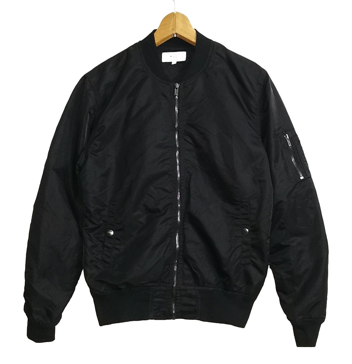 image of Hvc International Bomber Jacket in Black, Men's (Size Medium)