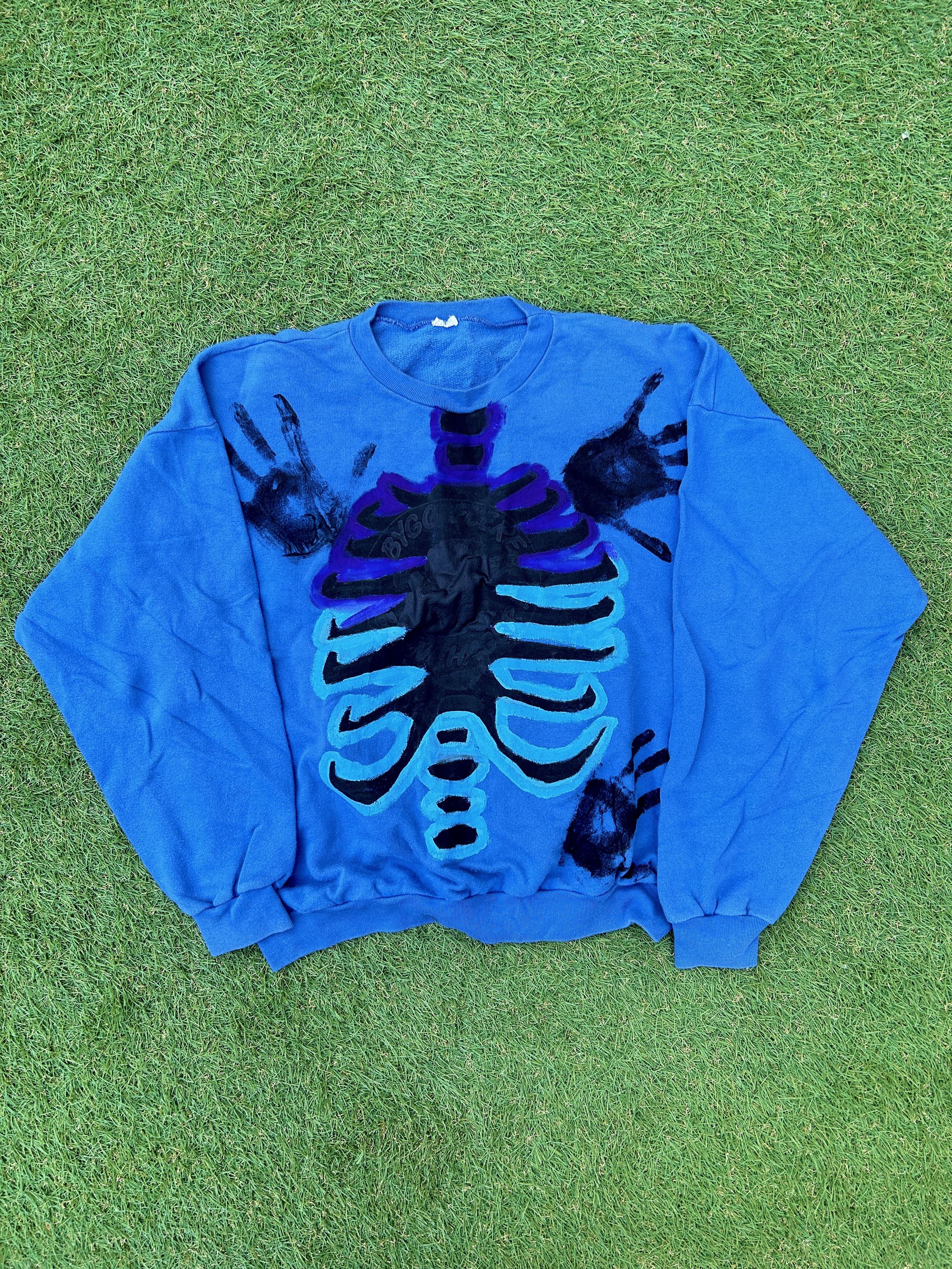 Vintage Vitage Nike Style X-ray Skeleton Hoodie Sweatshirt 90s Size US M / EU 48-50 / 2 - 4 Thumbnail