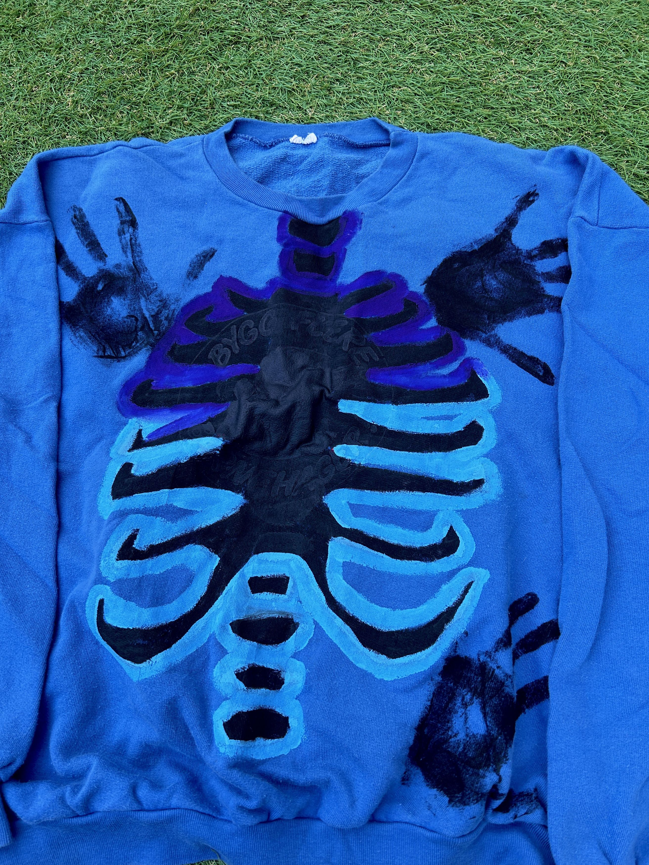 Vintage Vitage Nike Style X-ray Skeleton Hoodie Sweatshirt 90s Size US M / EU 48-50 / 2 - 7 Thumbnail
