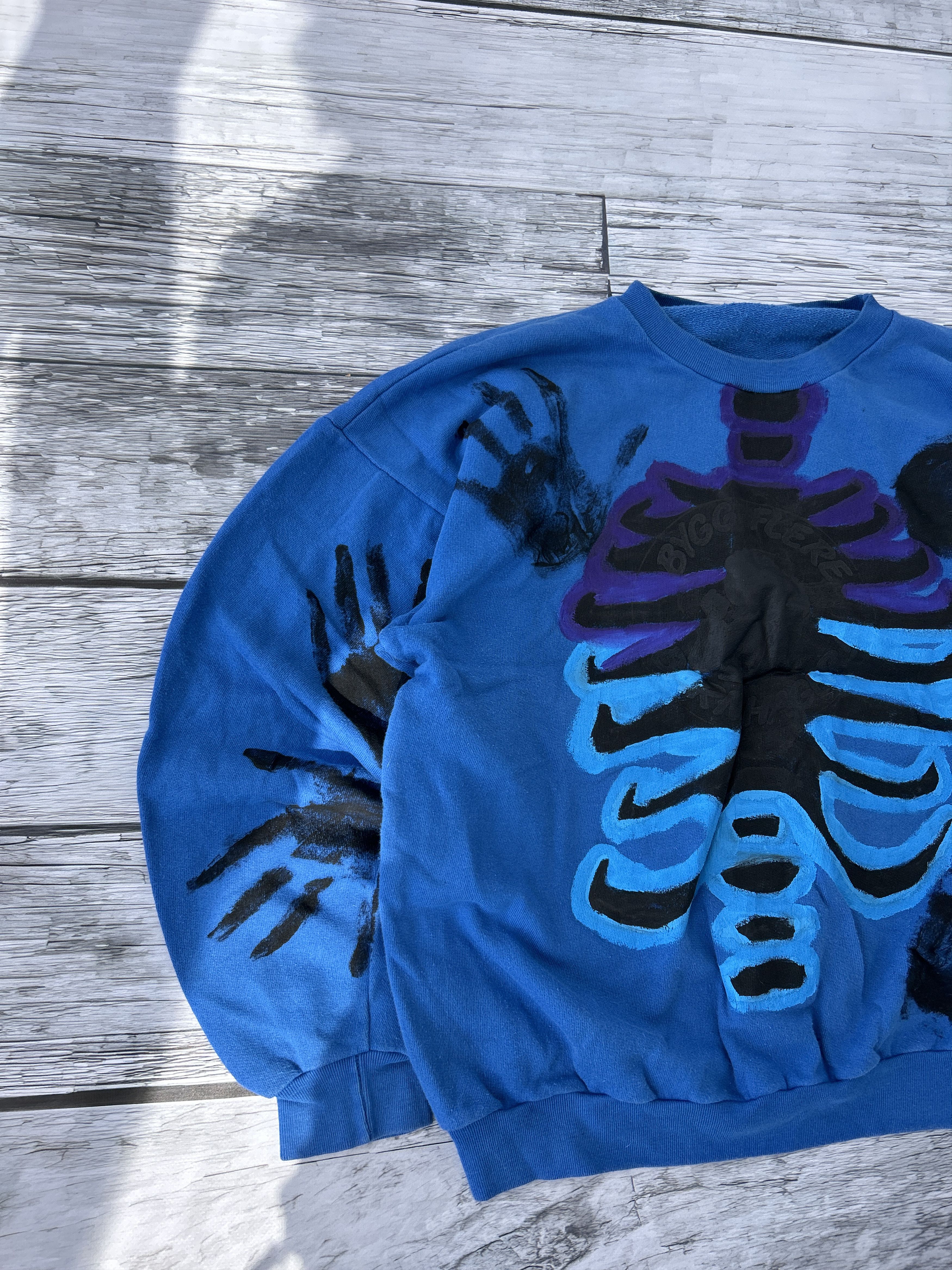 Vintage Vitage Nike Style X-ray Skeleton Hoodie Sweatshirt 90s Size US M / EU 48-50 / 2 - 3 Thumbnail