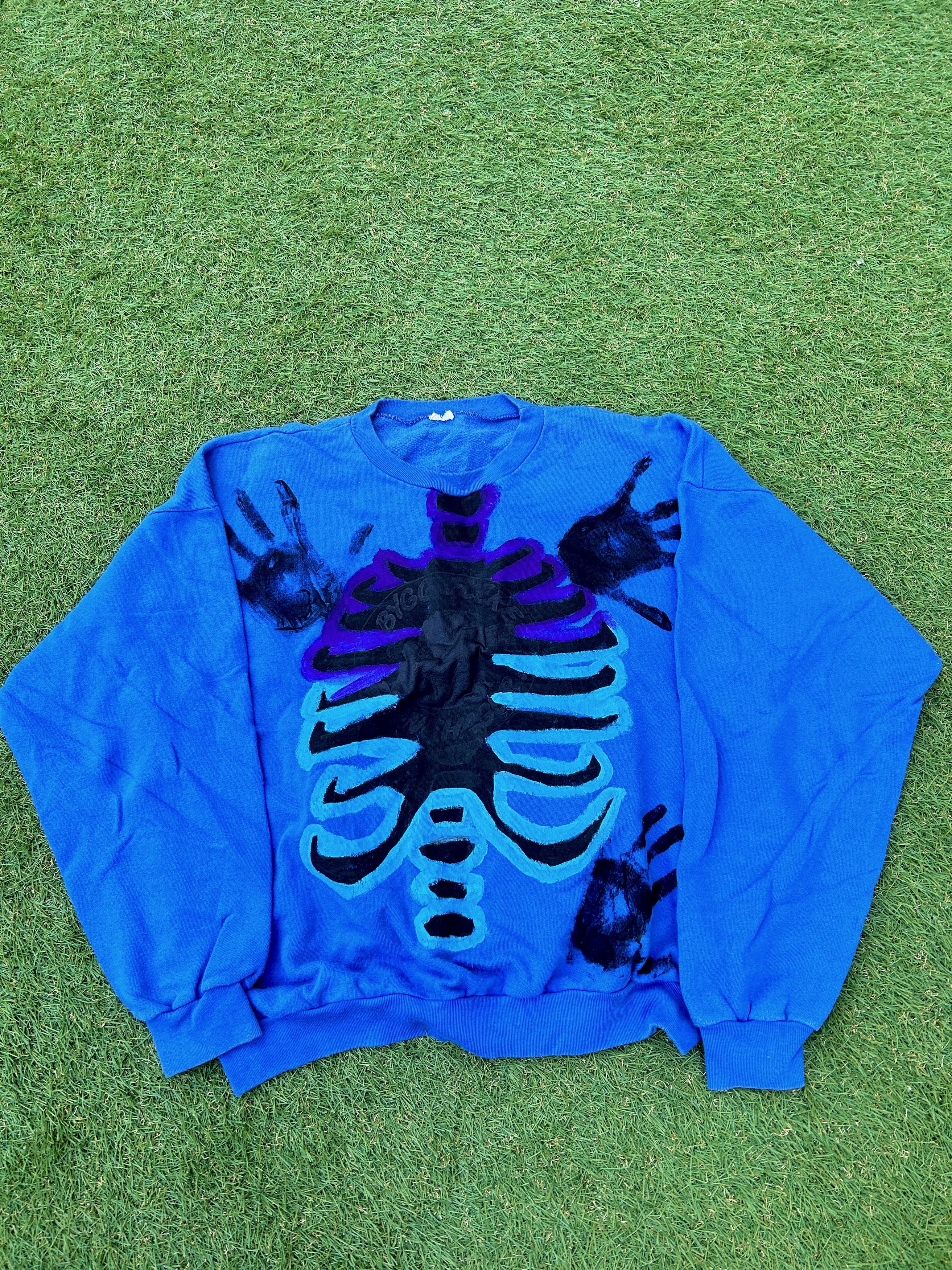 Vintage Vitage Nike Style X-ray Skeleton Hoodie Sweatshirt 90s Size US M / EU 48-50 / 2 - 6 Thumbnail