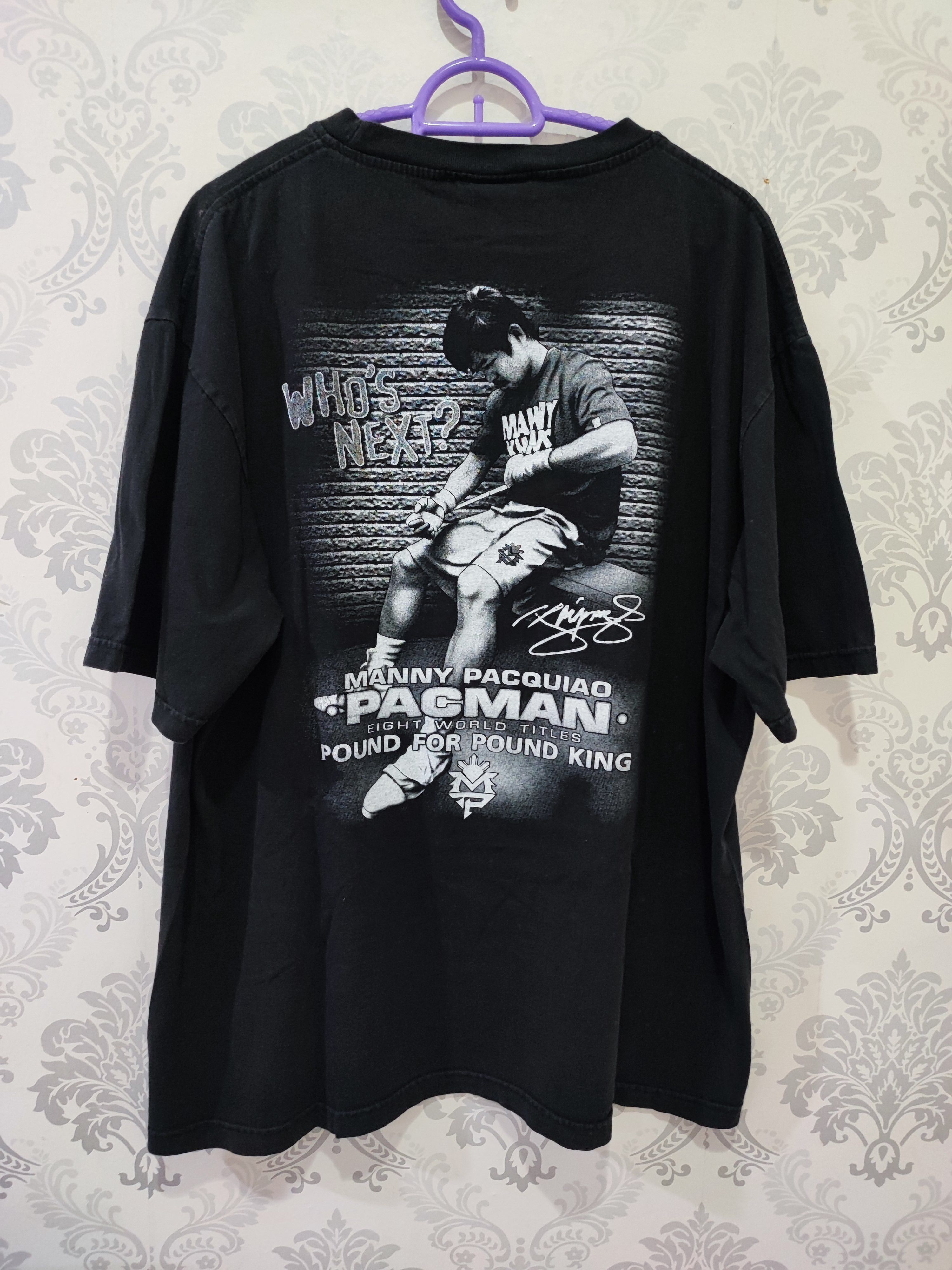 Vintage Vintage Pacman Manny Pacquiao T Shirt Size US XL / EU 56 / 4 - 2 Thumbnail